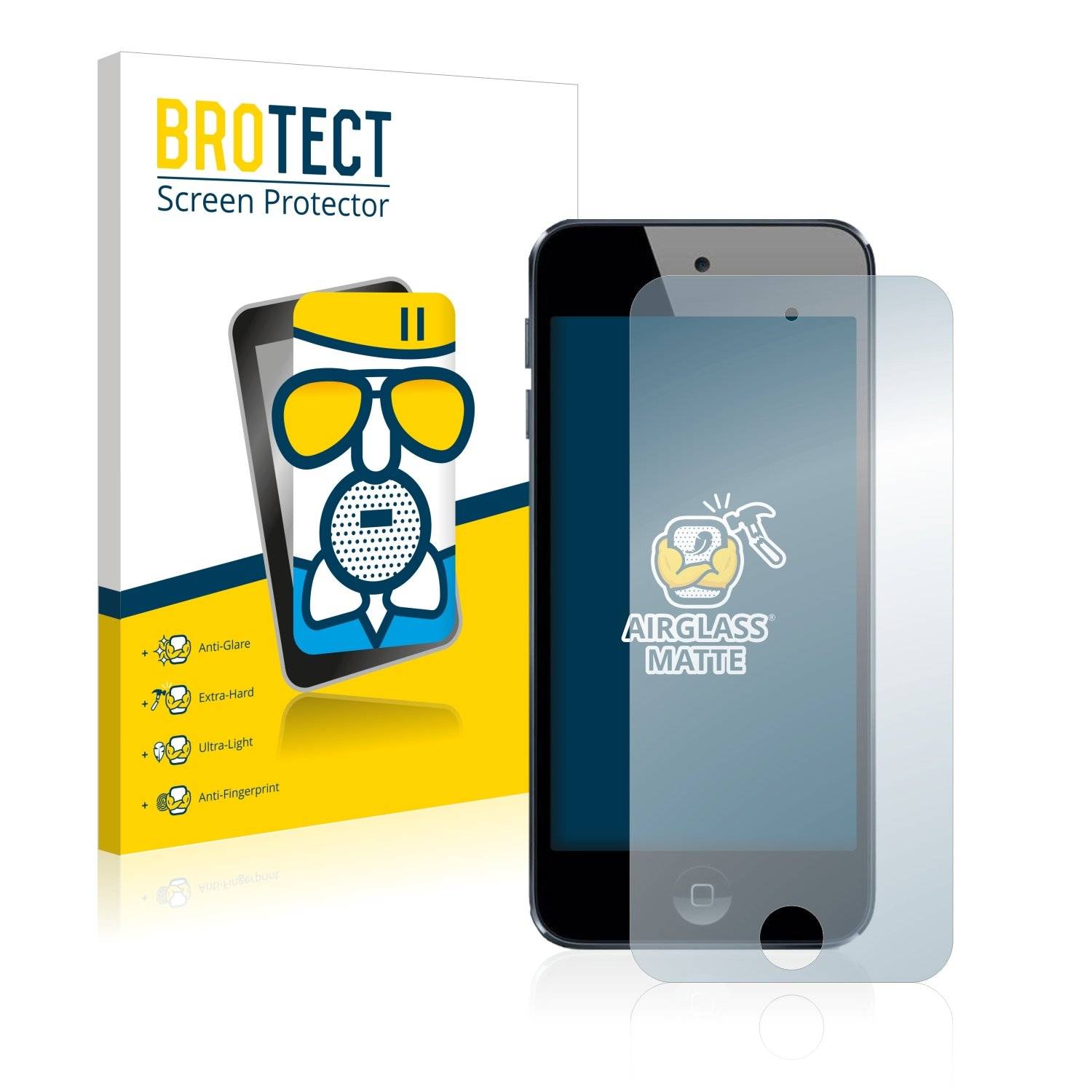 BROTECT AirGlass Matt Panzerglasfoli fü Appl iPo Touc (6 Generation)
