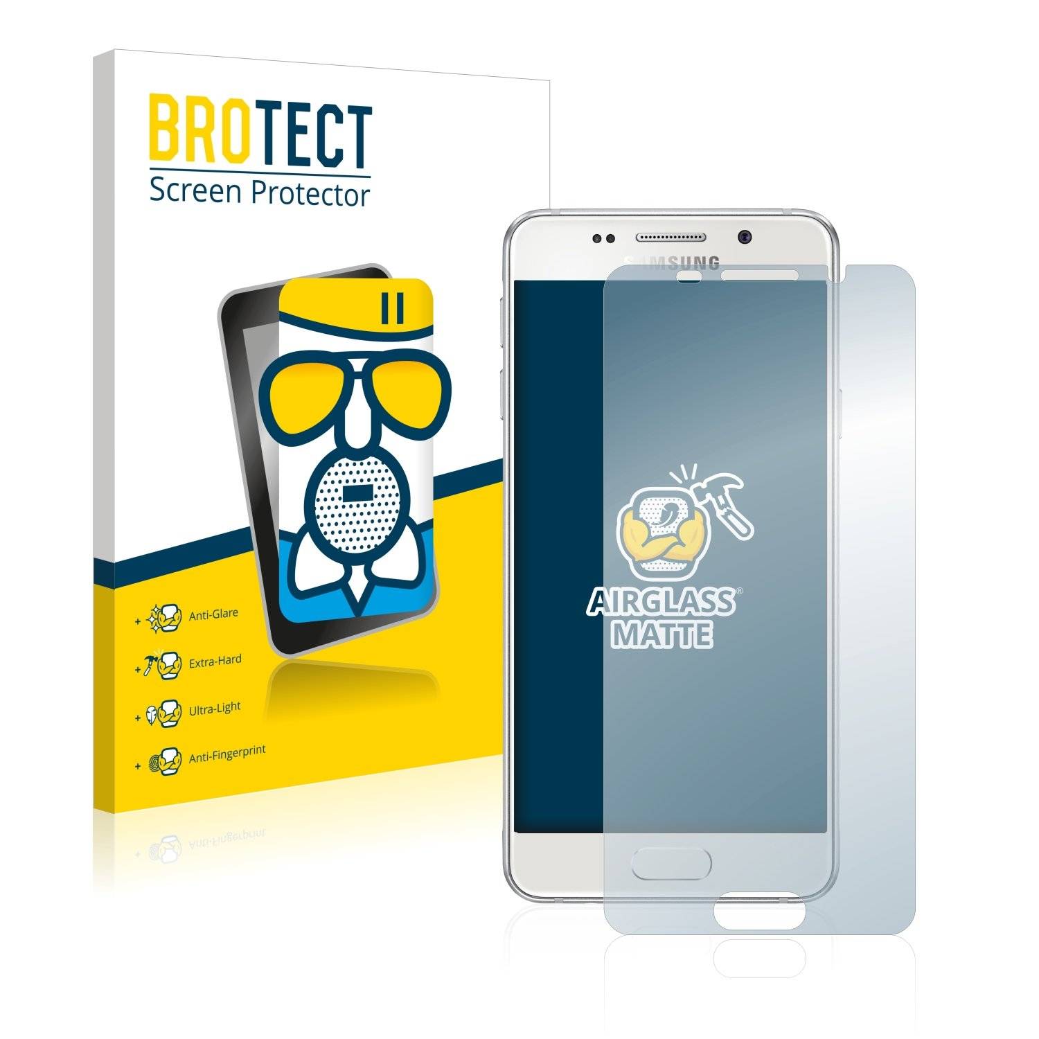 BROTECT AirGlass Matt Panzerglasfoli fü Samsun Galax A 2016