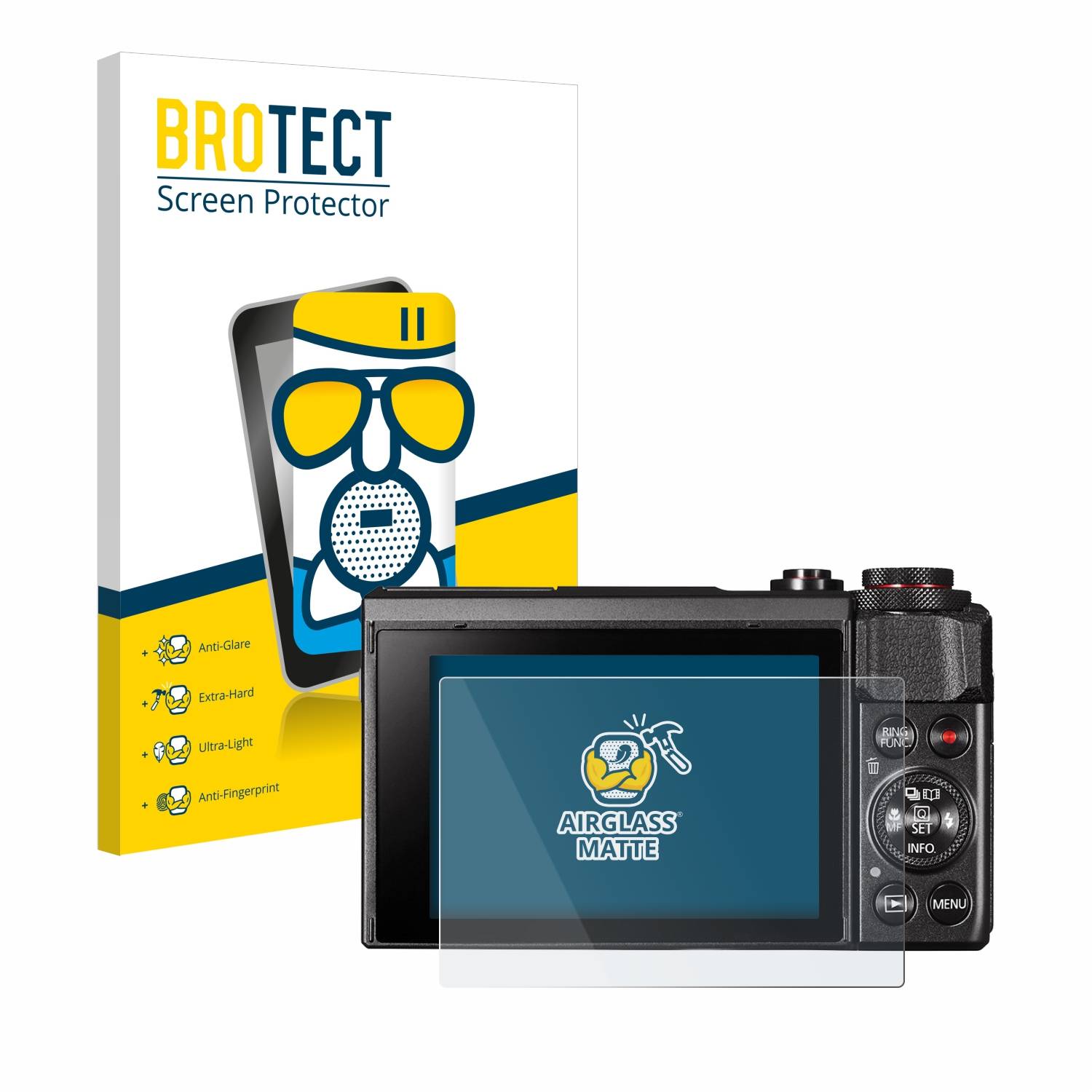 BROTECT AirGlass Matt Glas Panzer Folie für Canon PowerShot G7 X Mark II
