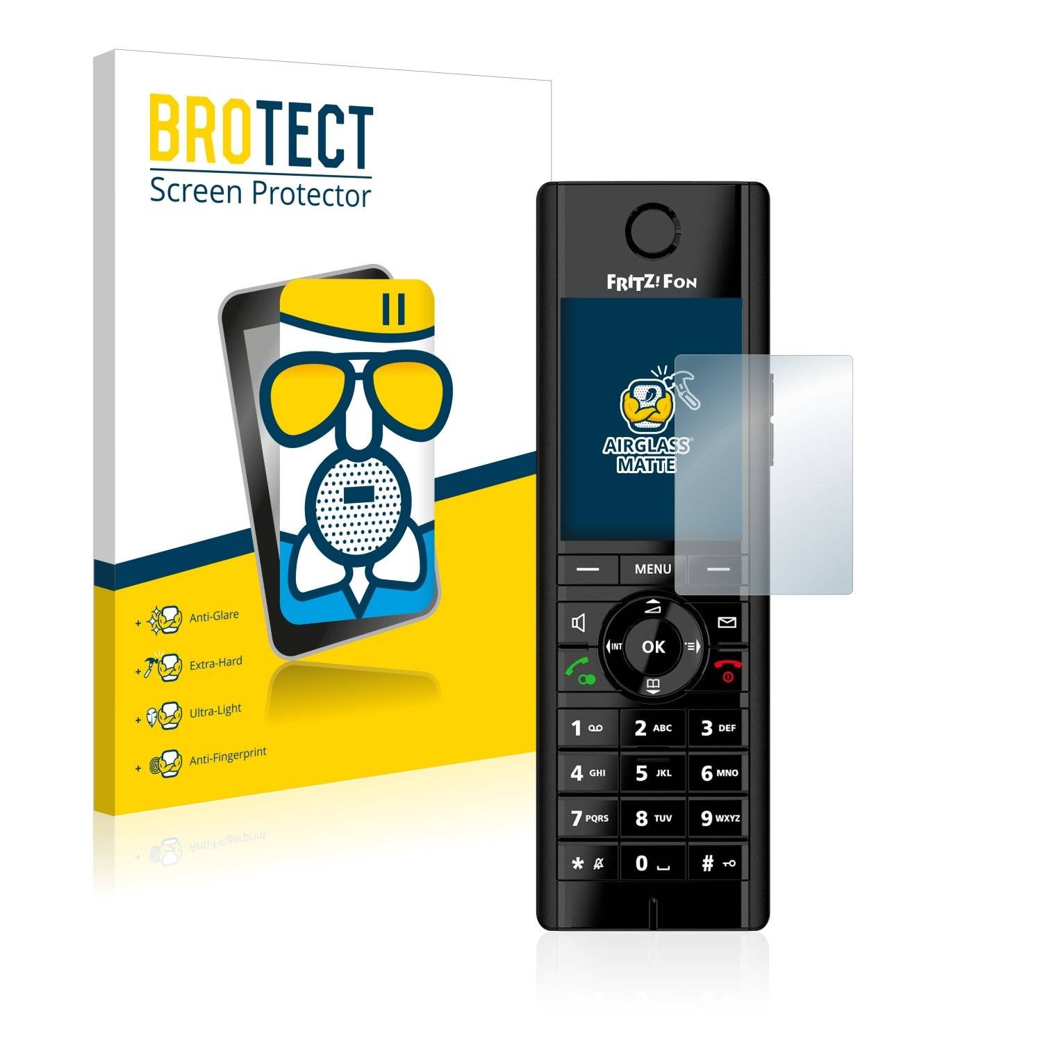 BROTECT AirGlass Matt Panzerglasfoli fü AV Fritz!Fo C5