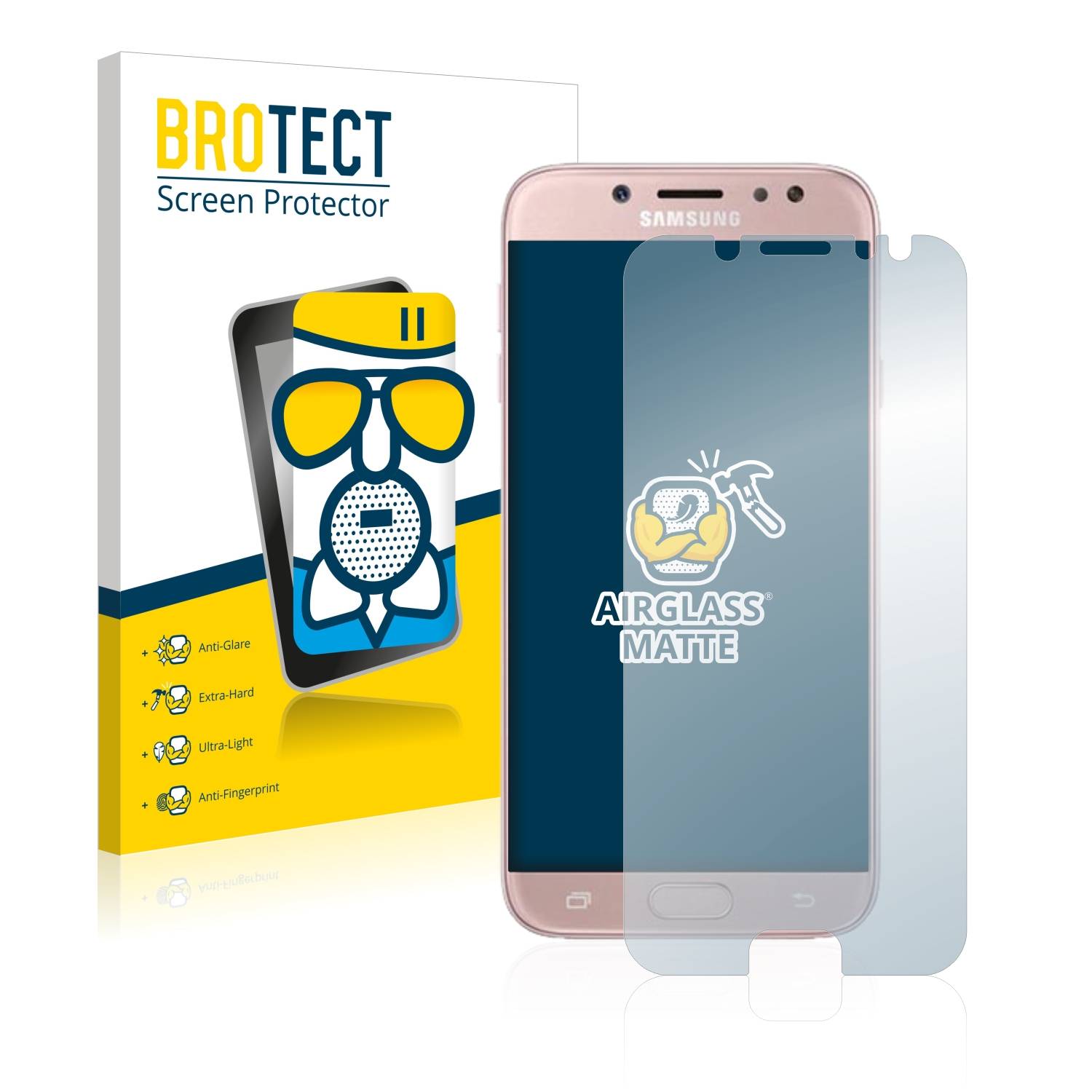 BROTECT AirGlass Matt Glas Panzer Folie für Samsung Galaxy J7 2017