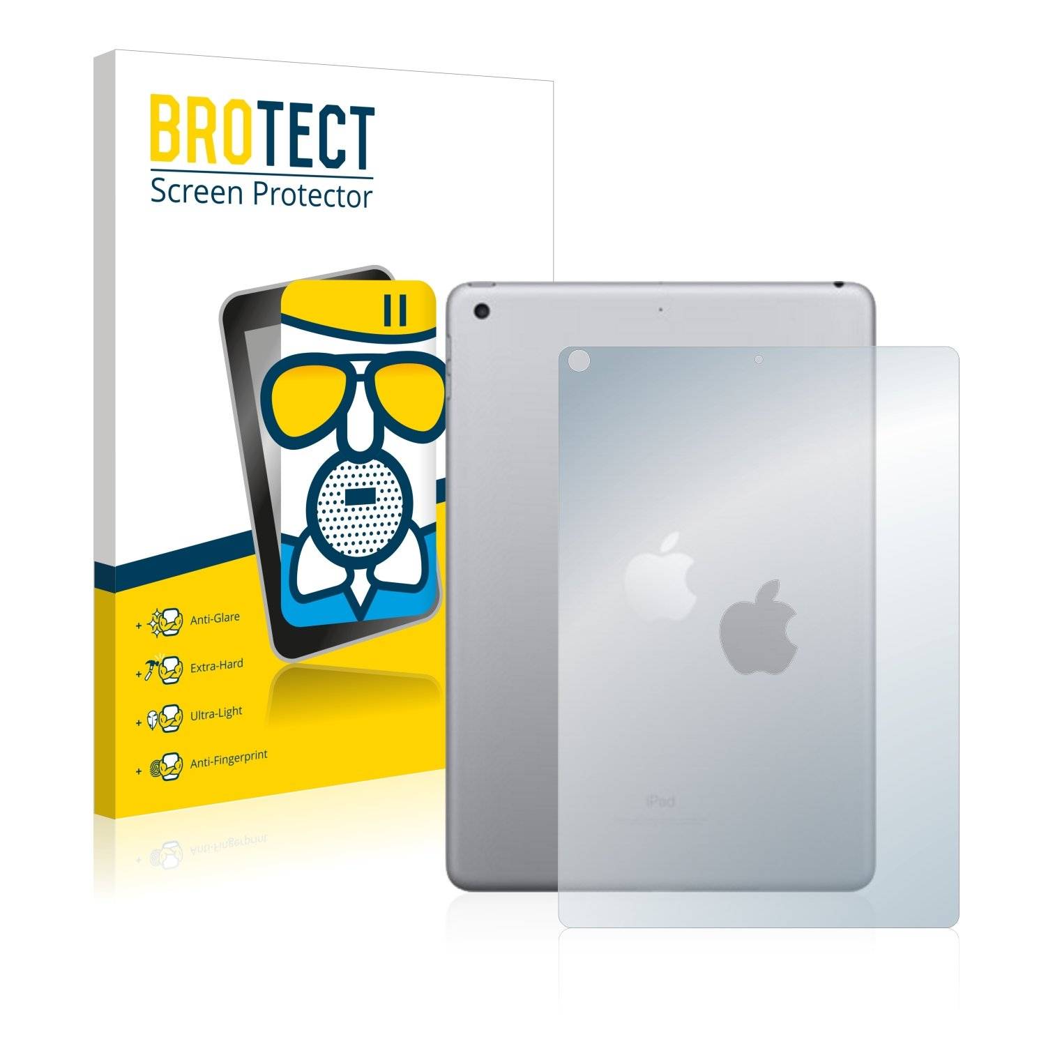 BROTECT AirGlass Matt Panzerglasfoli fü Appl iPa 9. 201 (Rückseite 5 Generation)