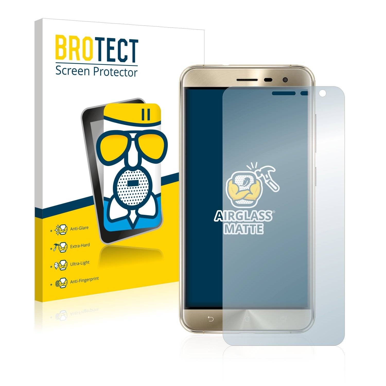 BROTECT AirGlass Matt Panzerglasfoli fü Asu ZenFon  ZE552KL