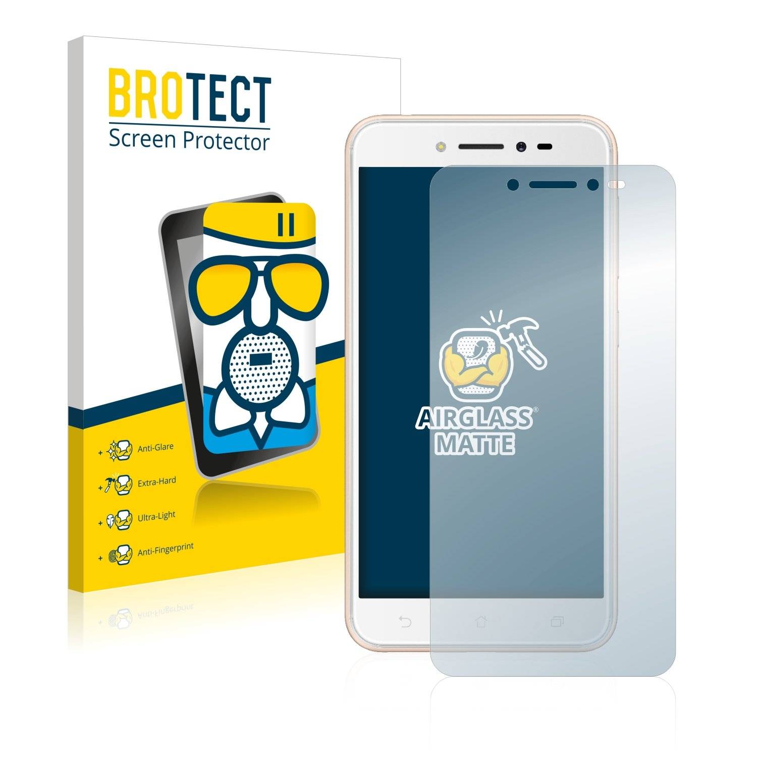BROTECT AirGlass Matt Panzerglasfoli fü Asu ZenFon Liv ZB501KL