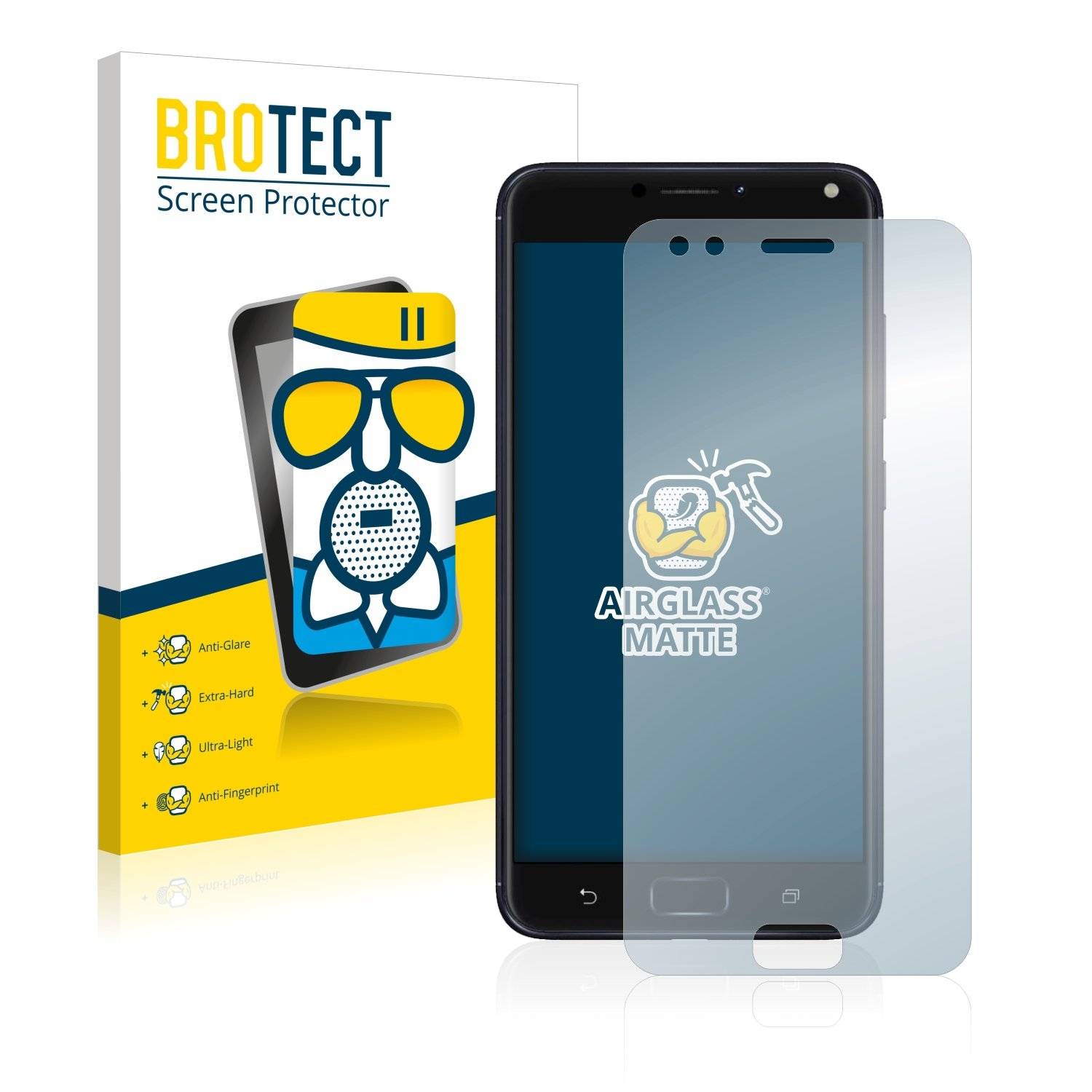 BROTECT AirGlass Matt Panzerglasfoli fü Asu ZenFon  ZE554KL
