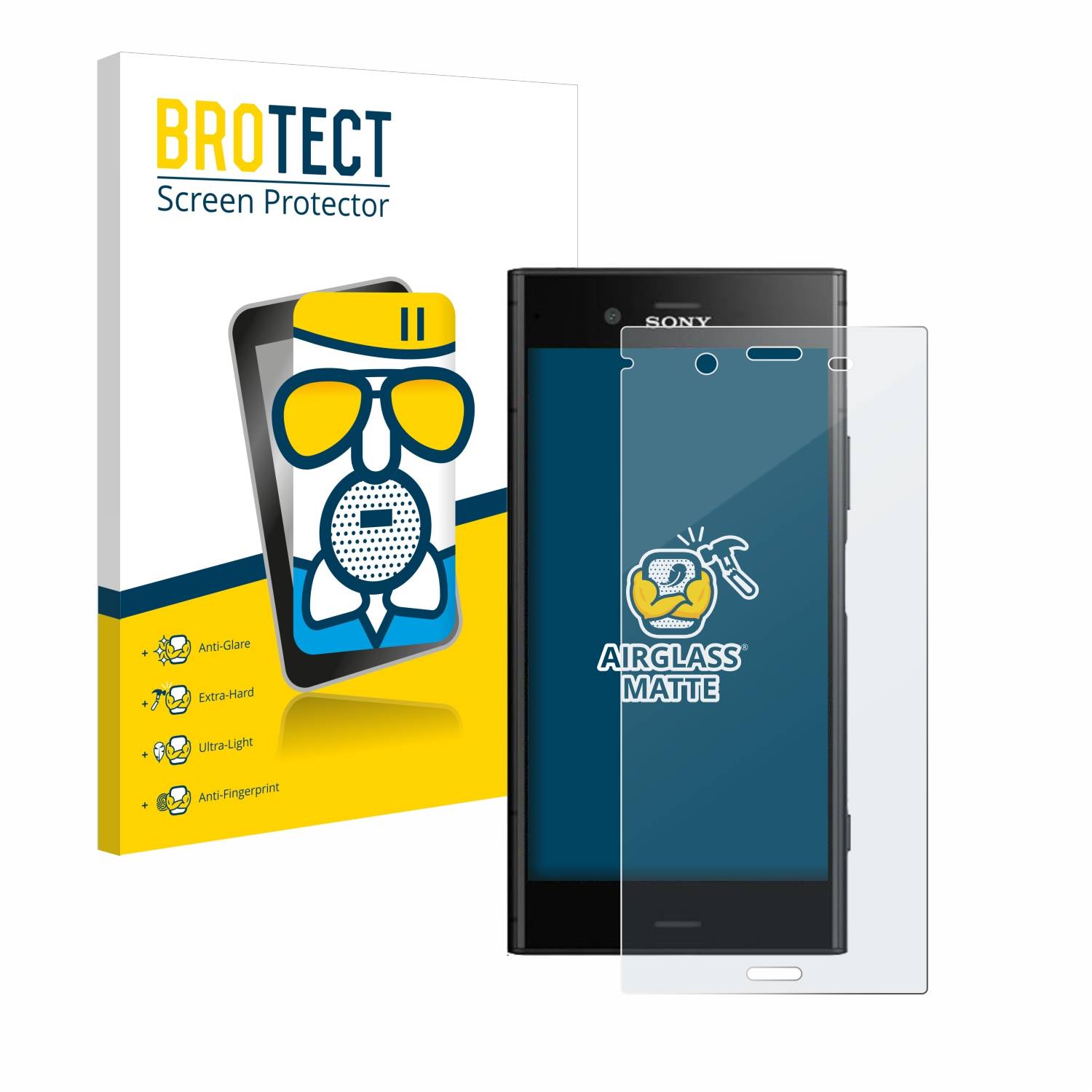 BROTECT AirGlass Matt Glas Panzer Folie für Sony Xperia XZ1