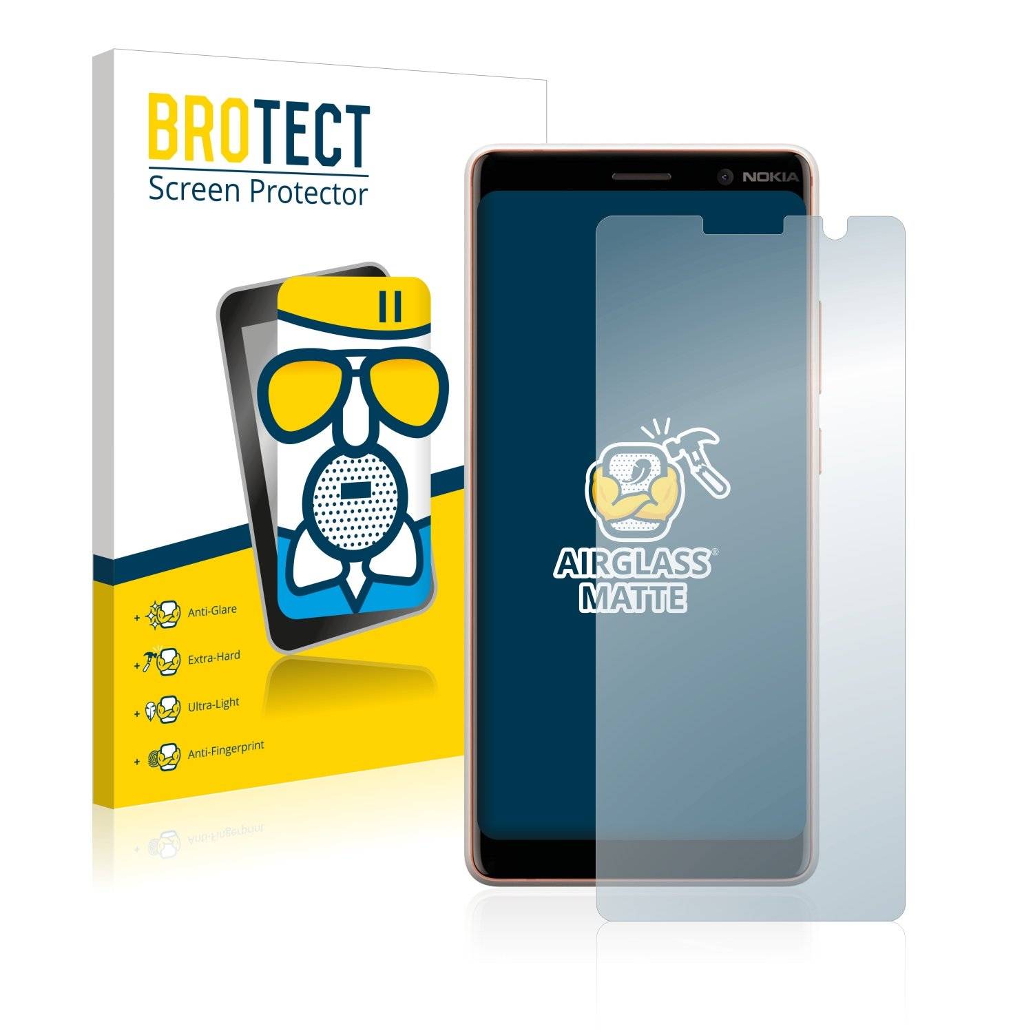 BROTECT AirGlass Matt Panzerglasfoli fü Noki Plus