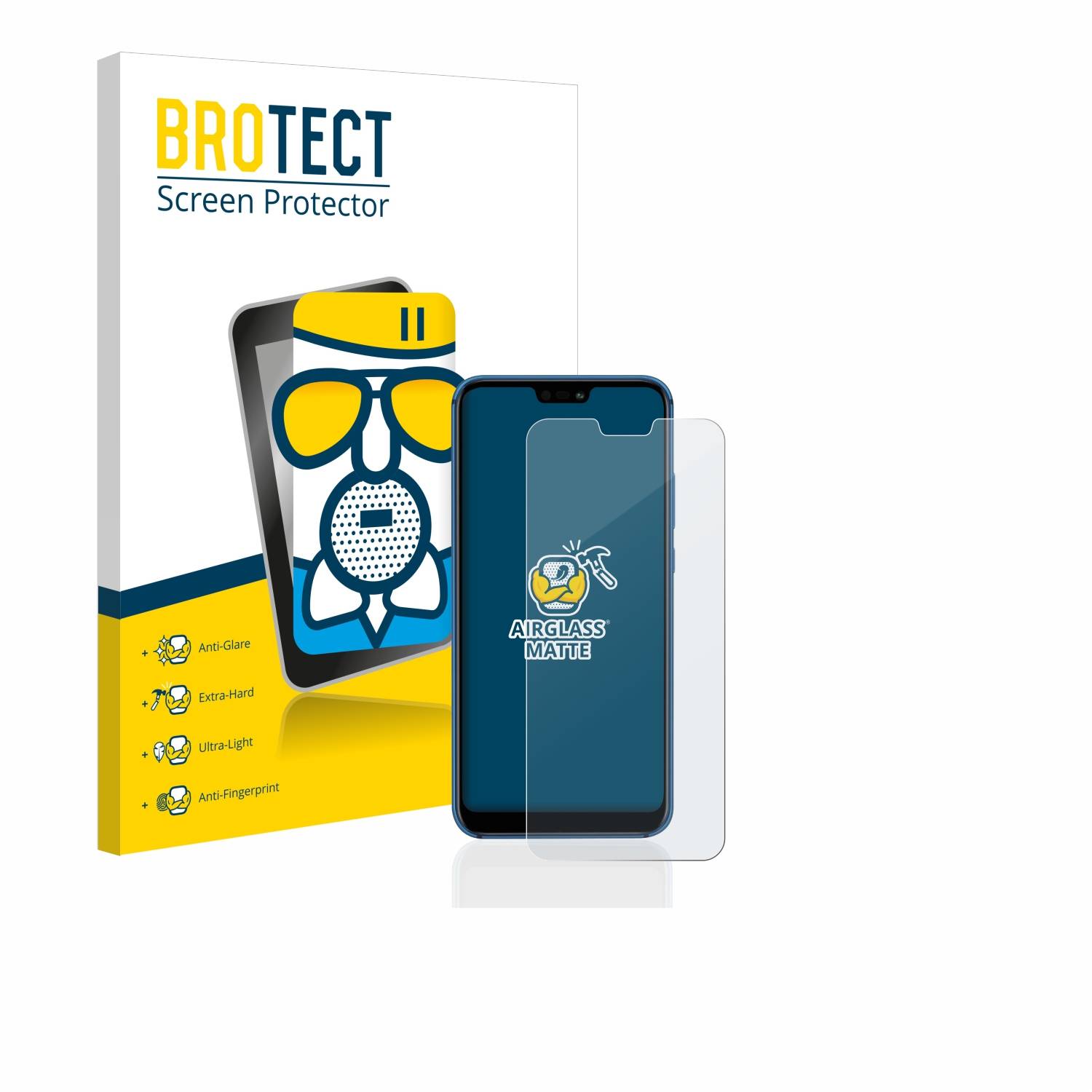 BROTECT AirGlass Matt Glas Panzer Folie für Huawei P20 lite 2018