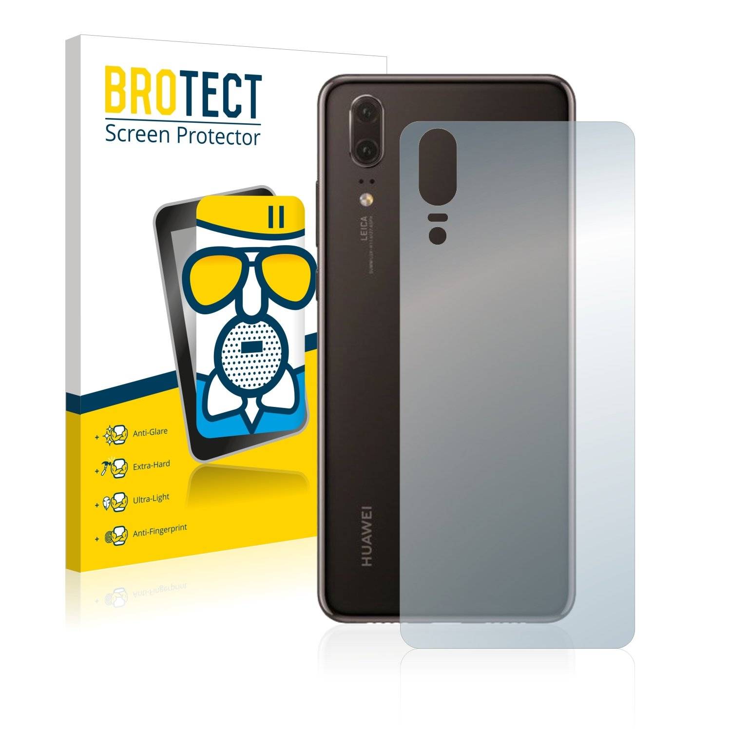BROTECT AirGlass Matt Panzerglasfoli fü Huawe P2 (Rückseite)