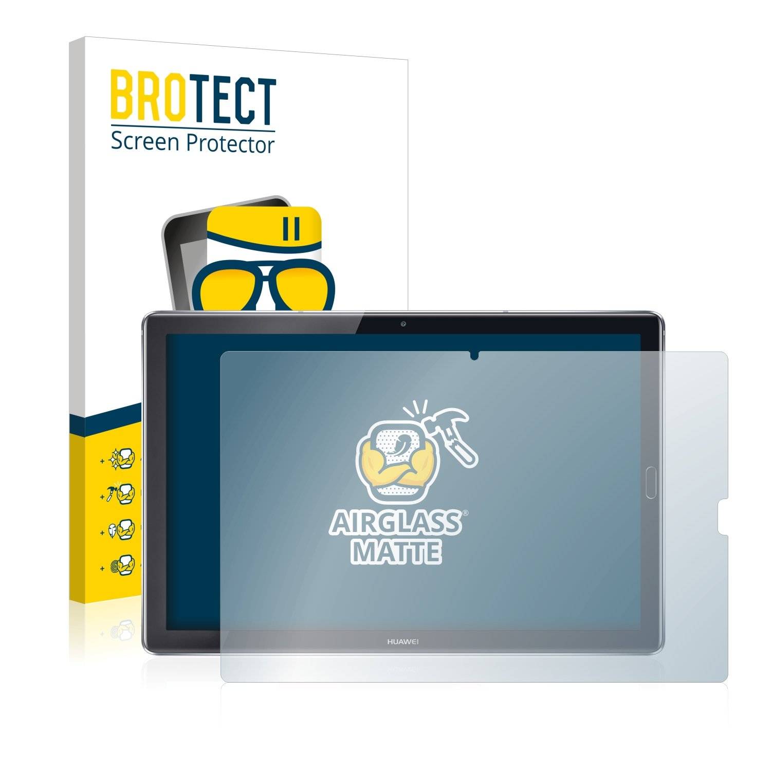 BROTECT AirGlass Matt Panzerglasfoli fü Huawe MediaPa M 10.8