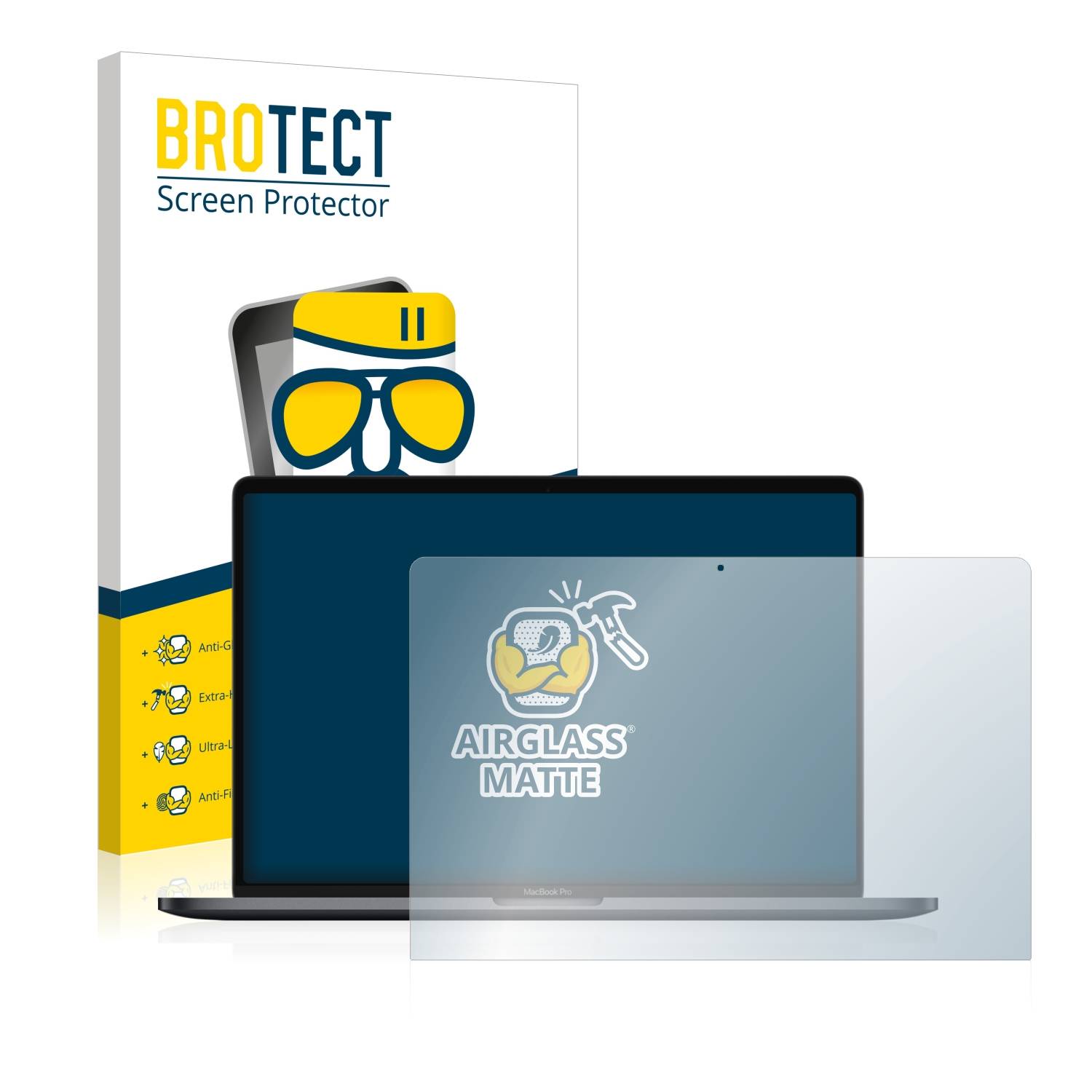 BROTECT AirGlass Matt Glas Panzer Folie für Apple MacBook Pro 15 2018