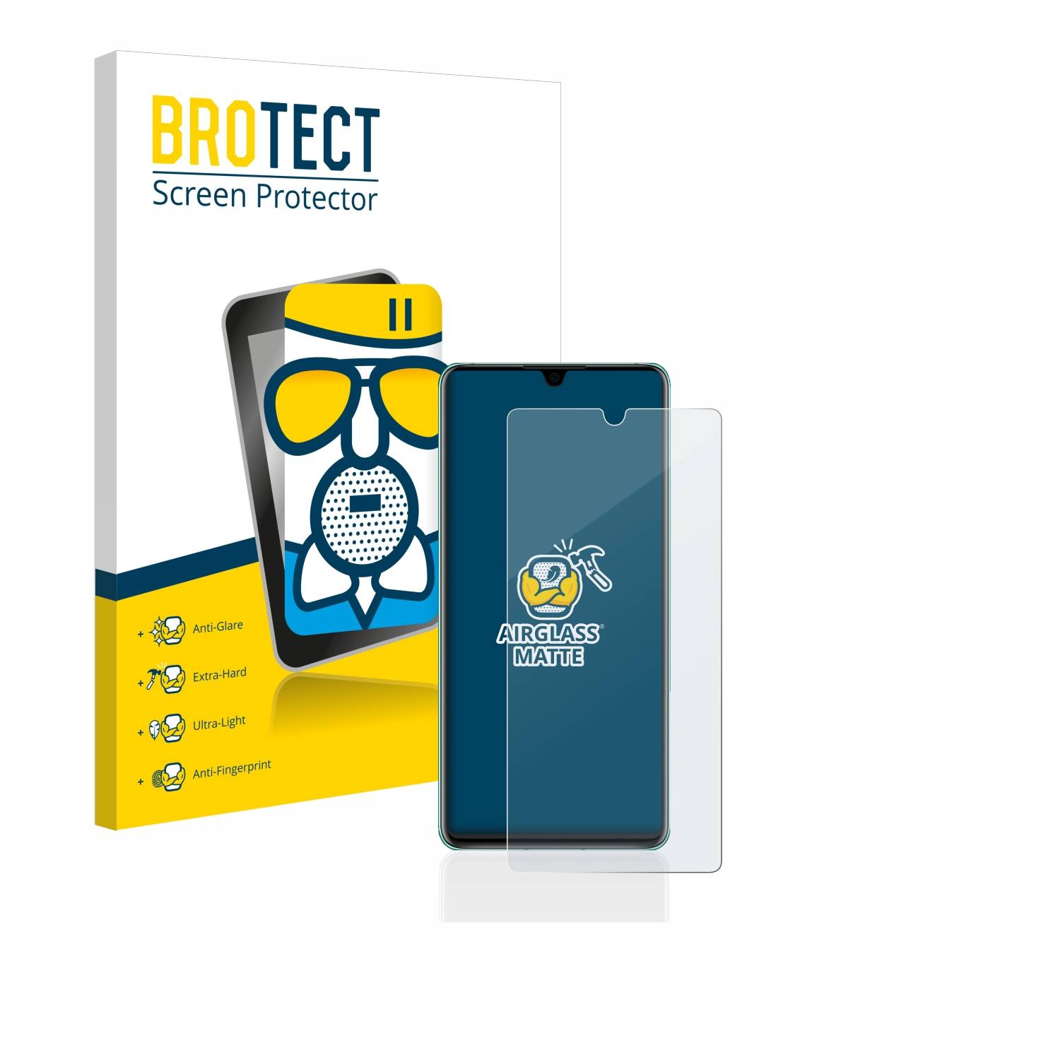 BROTECT AirGlass Matt Glas Panzer Folie für Huawei P30