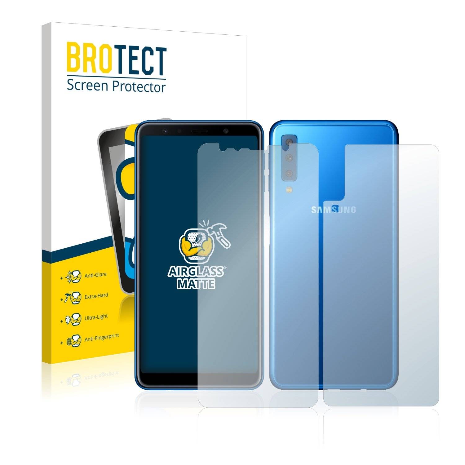 BROTECT AirGlass Matt Panzerglasfoli fü Samsun Galax A 201 (Vorde  Rückseite)