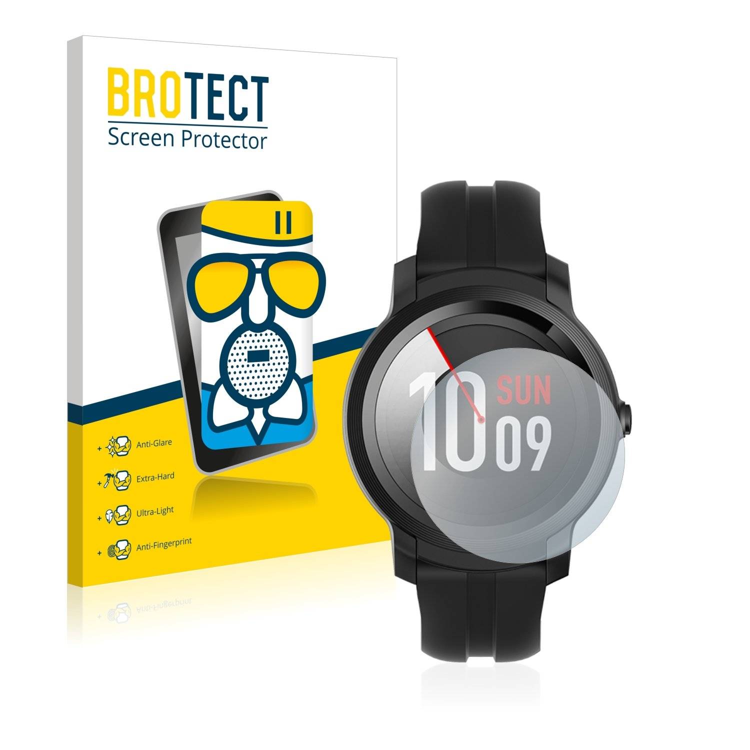BROTECT AirGlass Matt Panzerglasfoli fü Mobvo Ticwatc E2