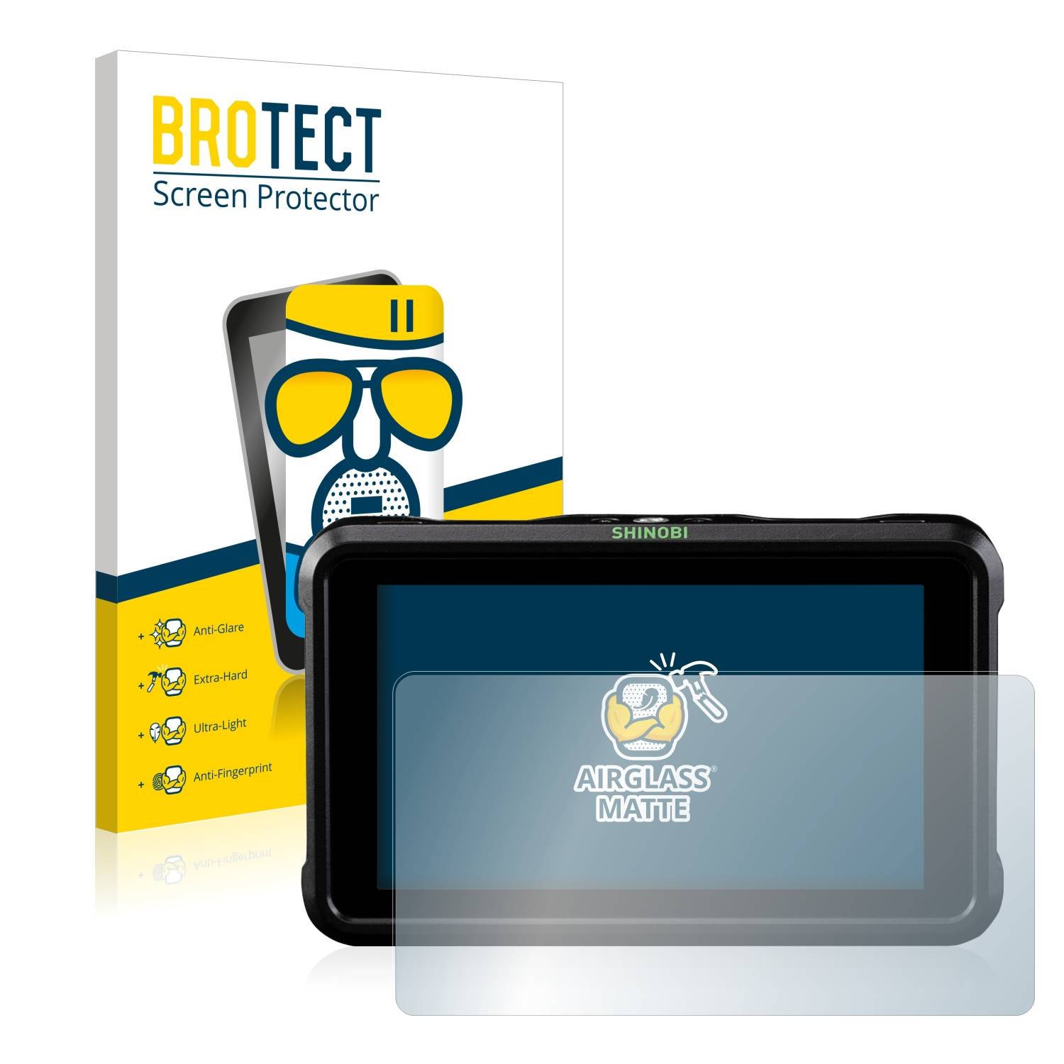 BROTECT AirGlass Matt Glas Panzer Folie für Atomos Shinobi