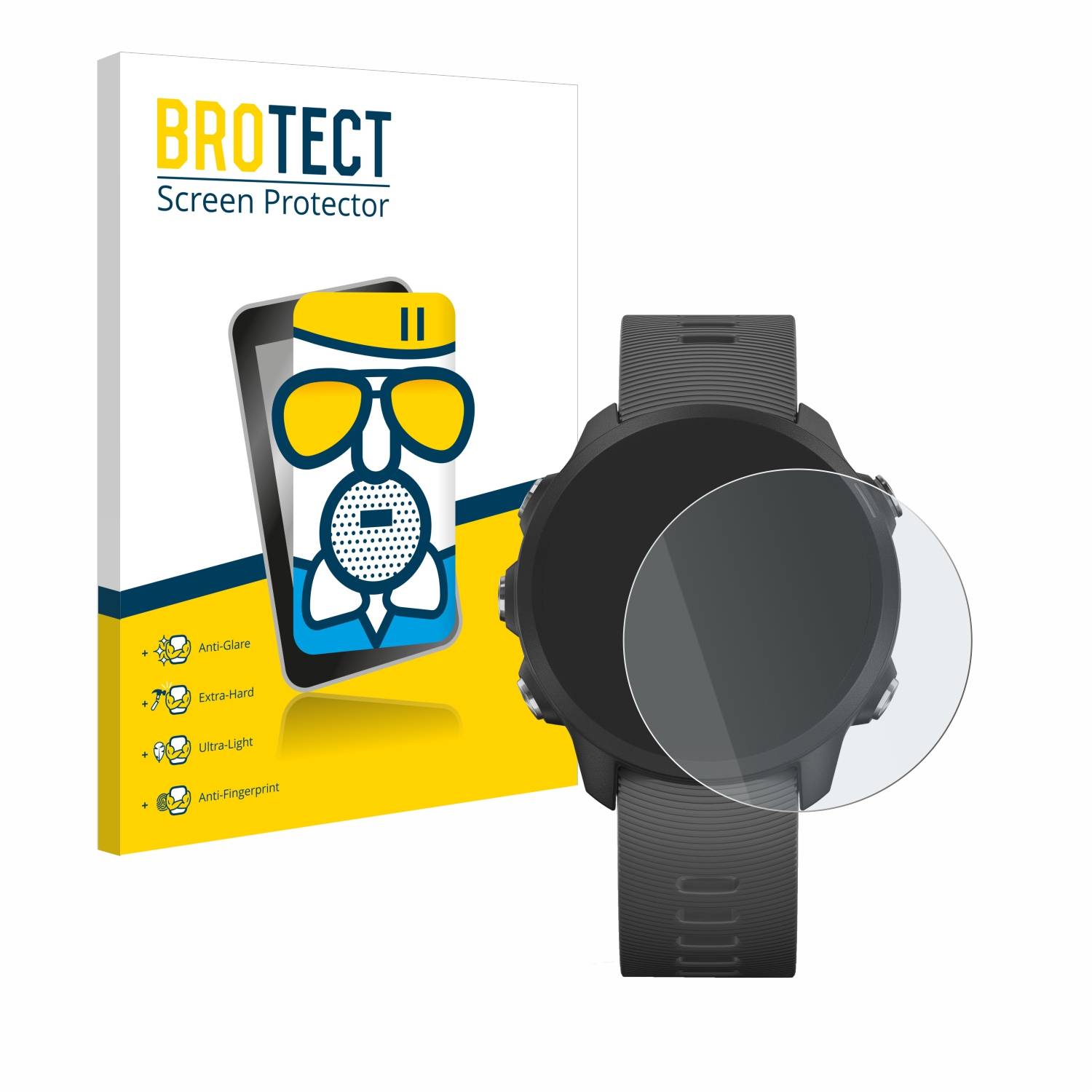 BROTECT AirGlass Matt Glas Panzer Folie für Garmin Forerunner 245 Music
