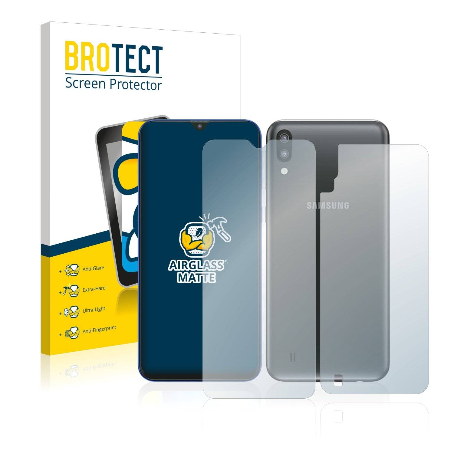 BROTECT AirGlass Matt Panzerglasfoli fü Samsun Galax A1 (Vorde  Rückseite)