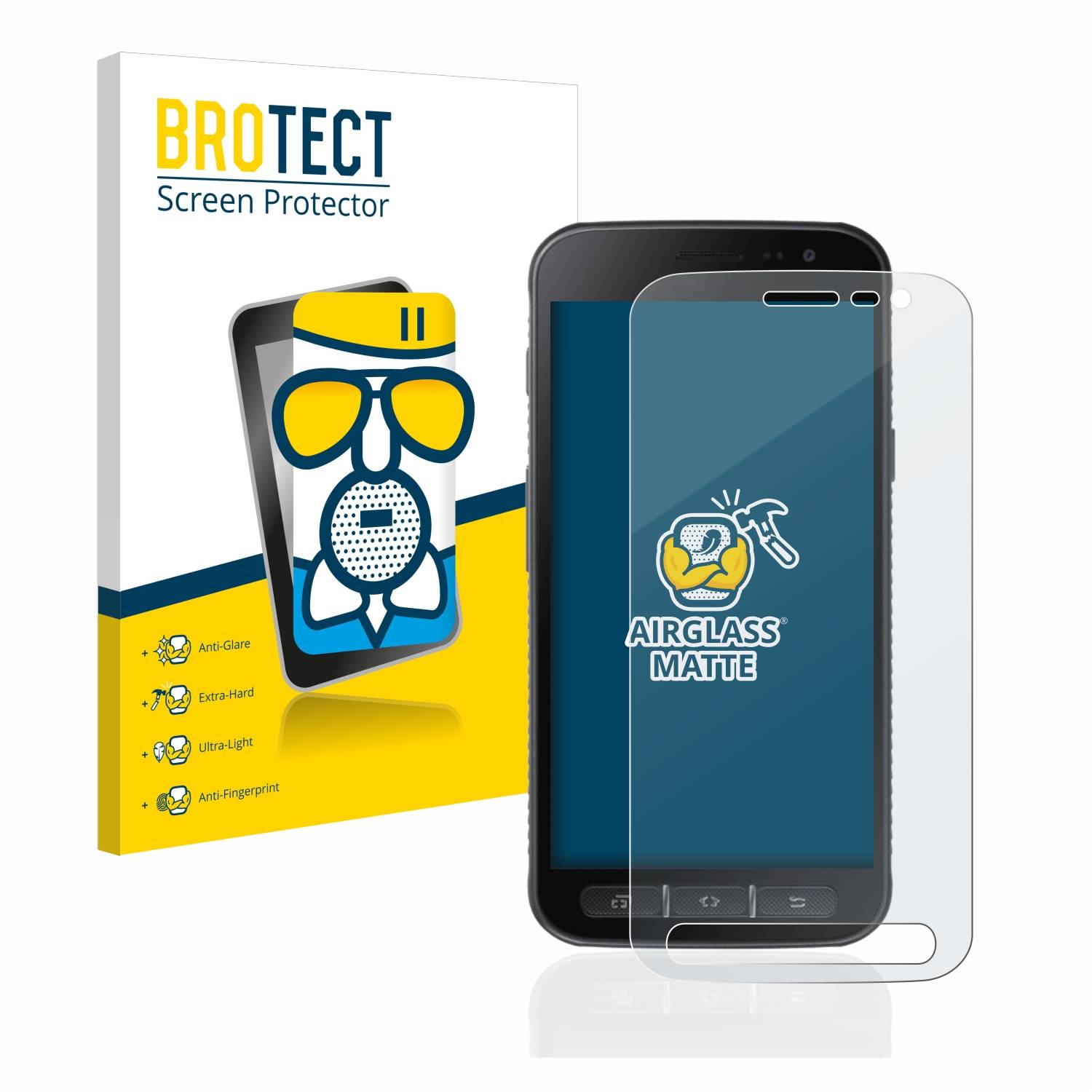BROTECT AirGlass Matt Glas Panzer Folie für Samsung Galaxy XCover 4s