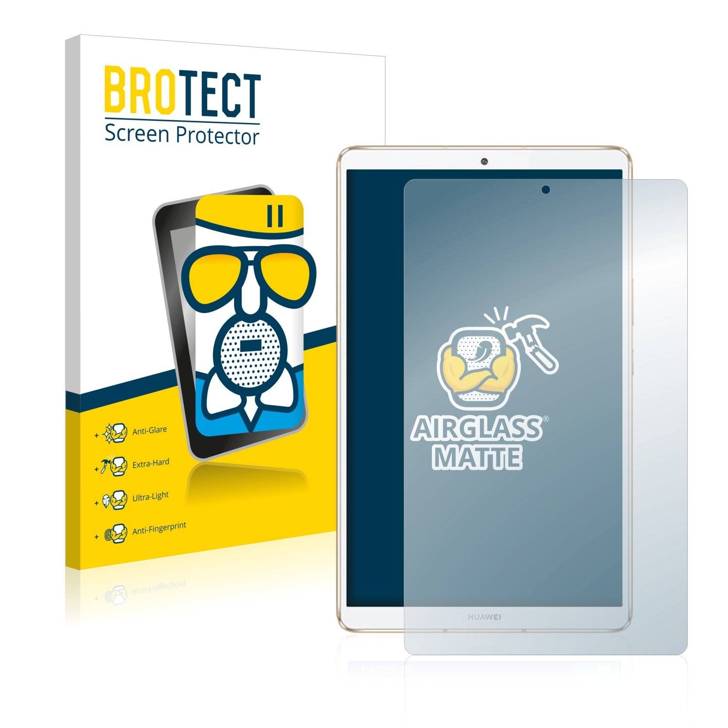 BROTECT AirGlass Matt Panzerglasfoli fü Huawe MediaPa M 8.4
