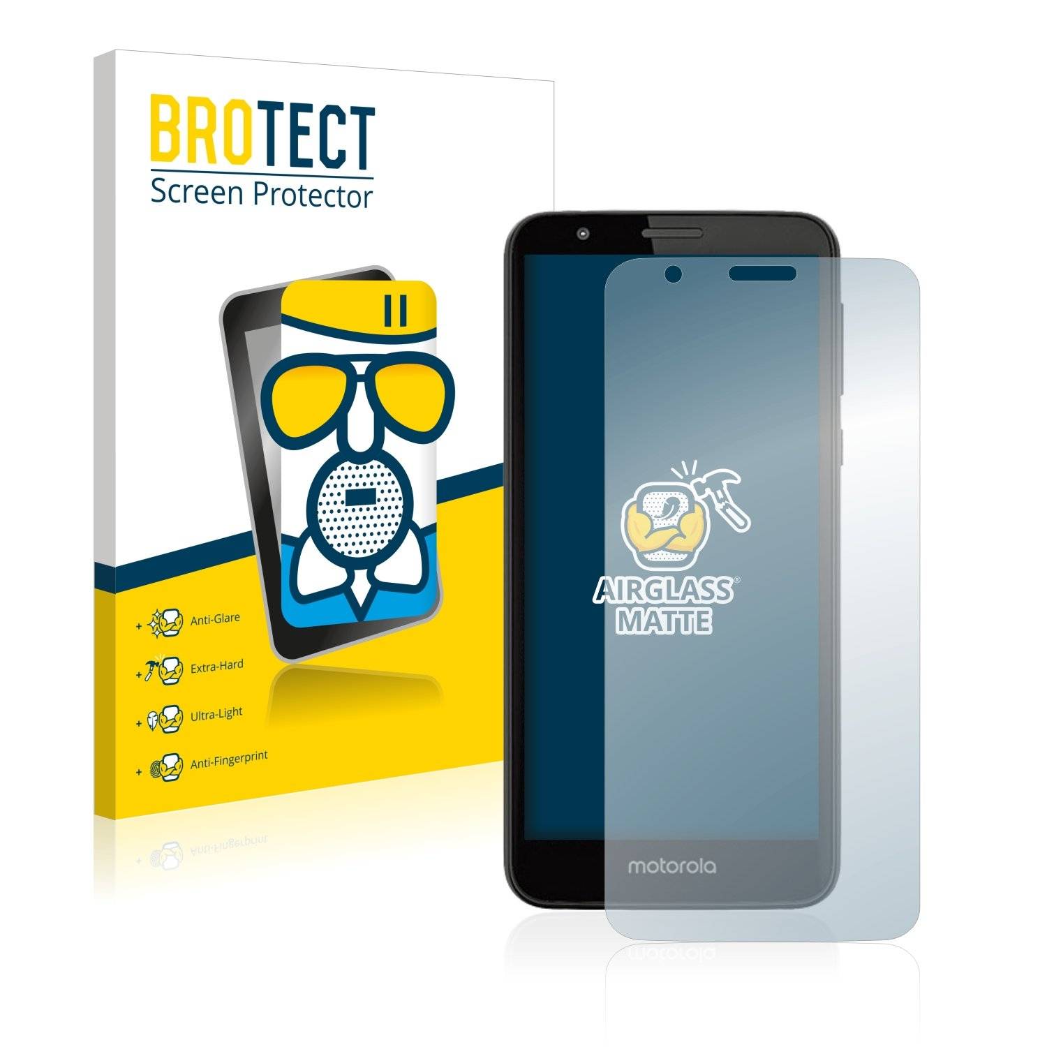 BROTECT AirGlass Matt Panzerglasfoli fü Motorol Mot E6