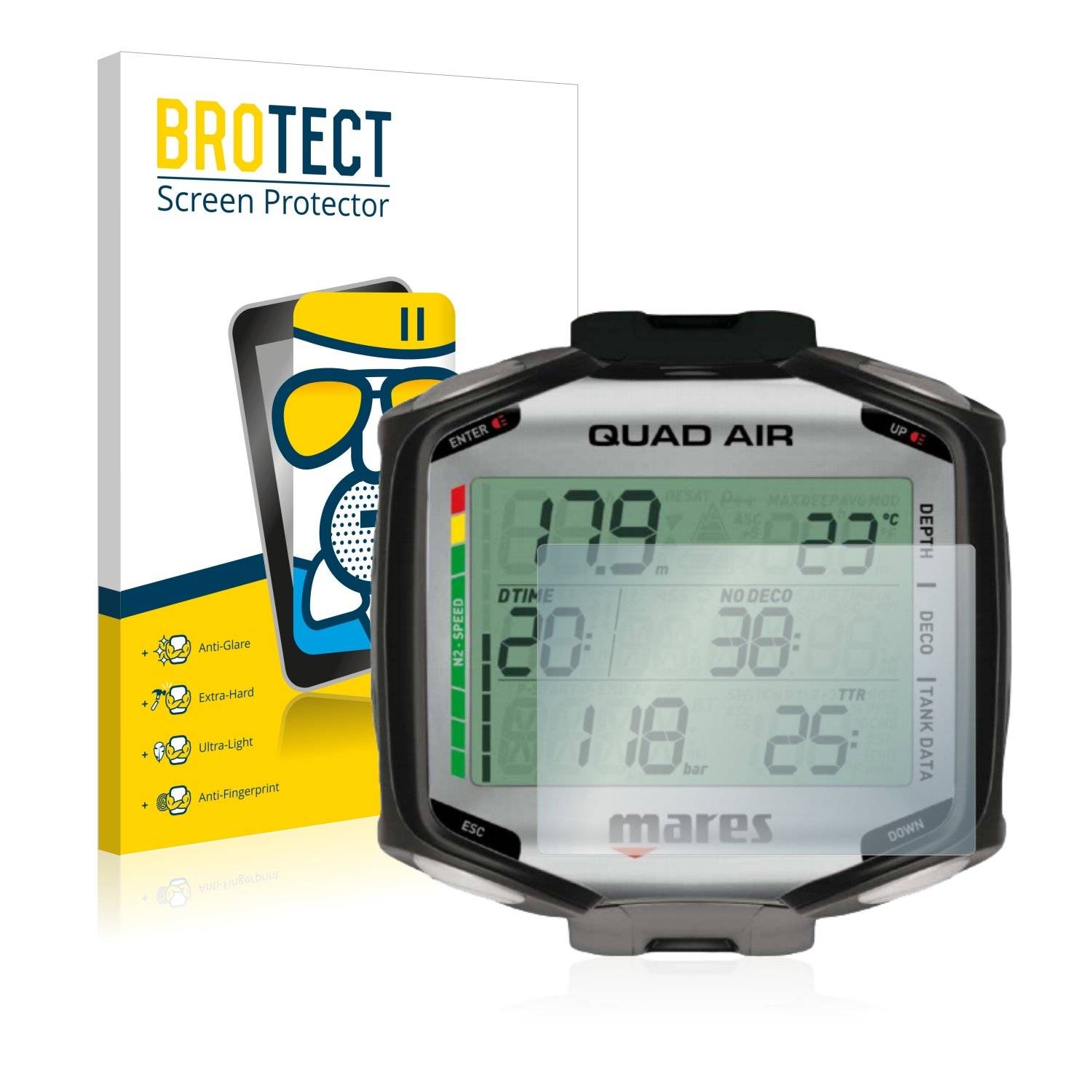 BROTECT AirGlass Matt Panzerglasfoli fü Mare Quad