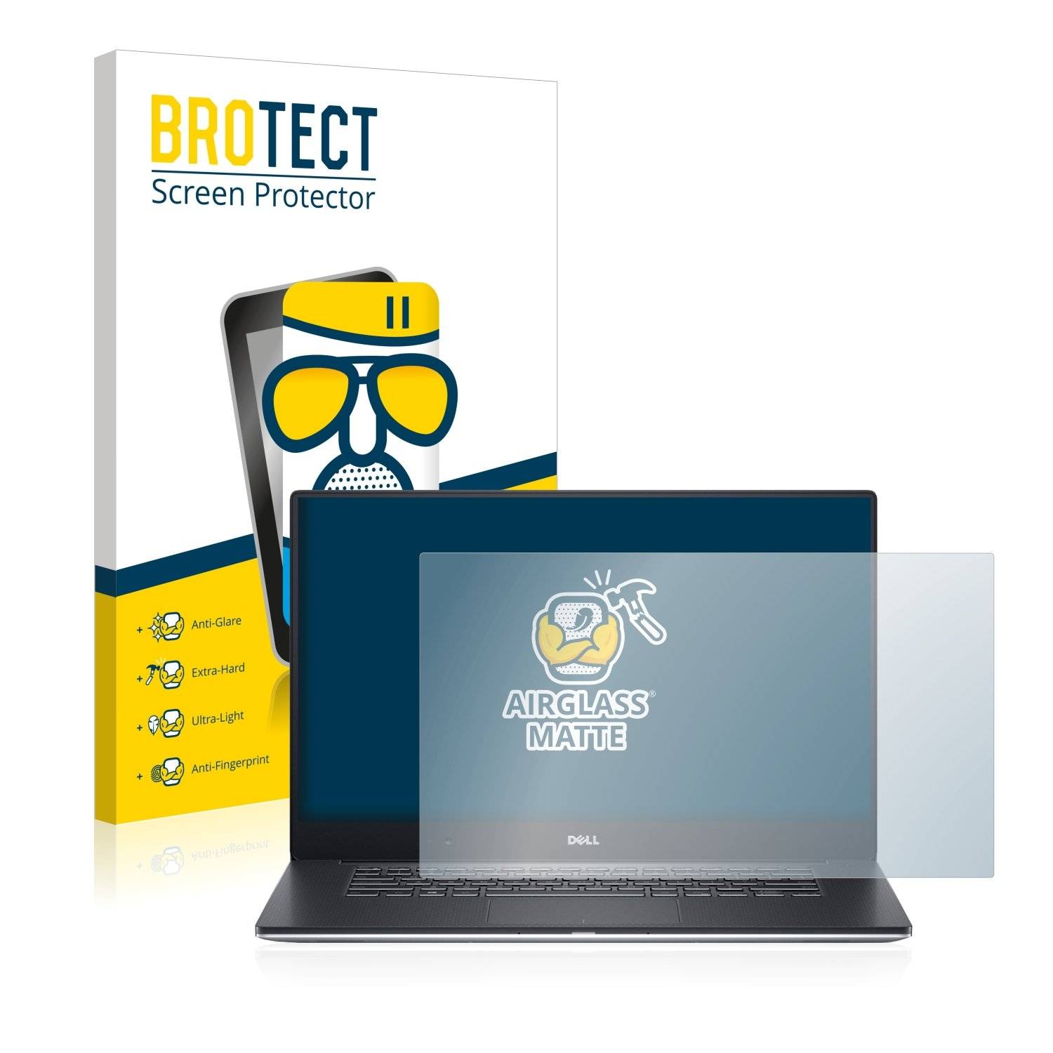 BROTECT AirGlass Matt Panzerglasfoli fü Del Precisio 552 H Non-Touch