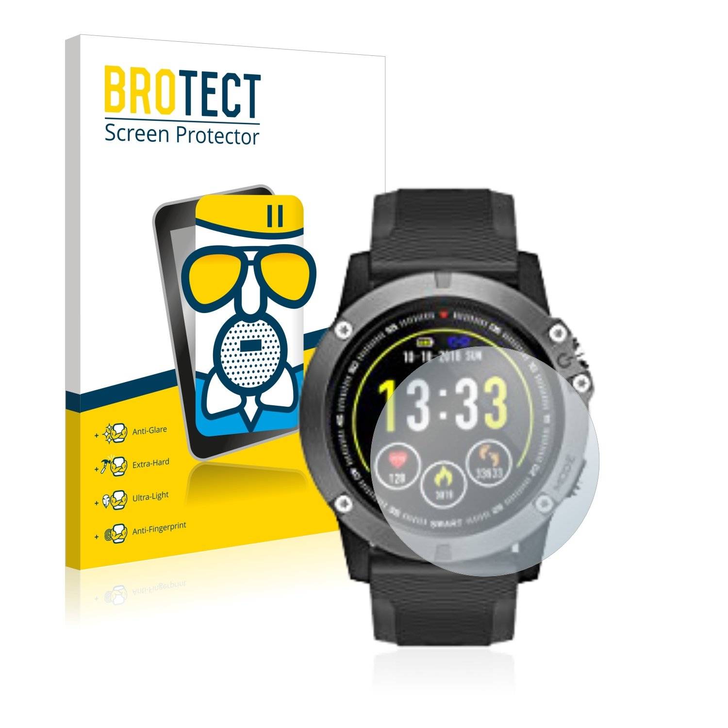 BROTECT AirGlass Matt Panzerglasfoli fü HolyHig Fitnes Tracke Gen-Q58