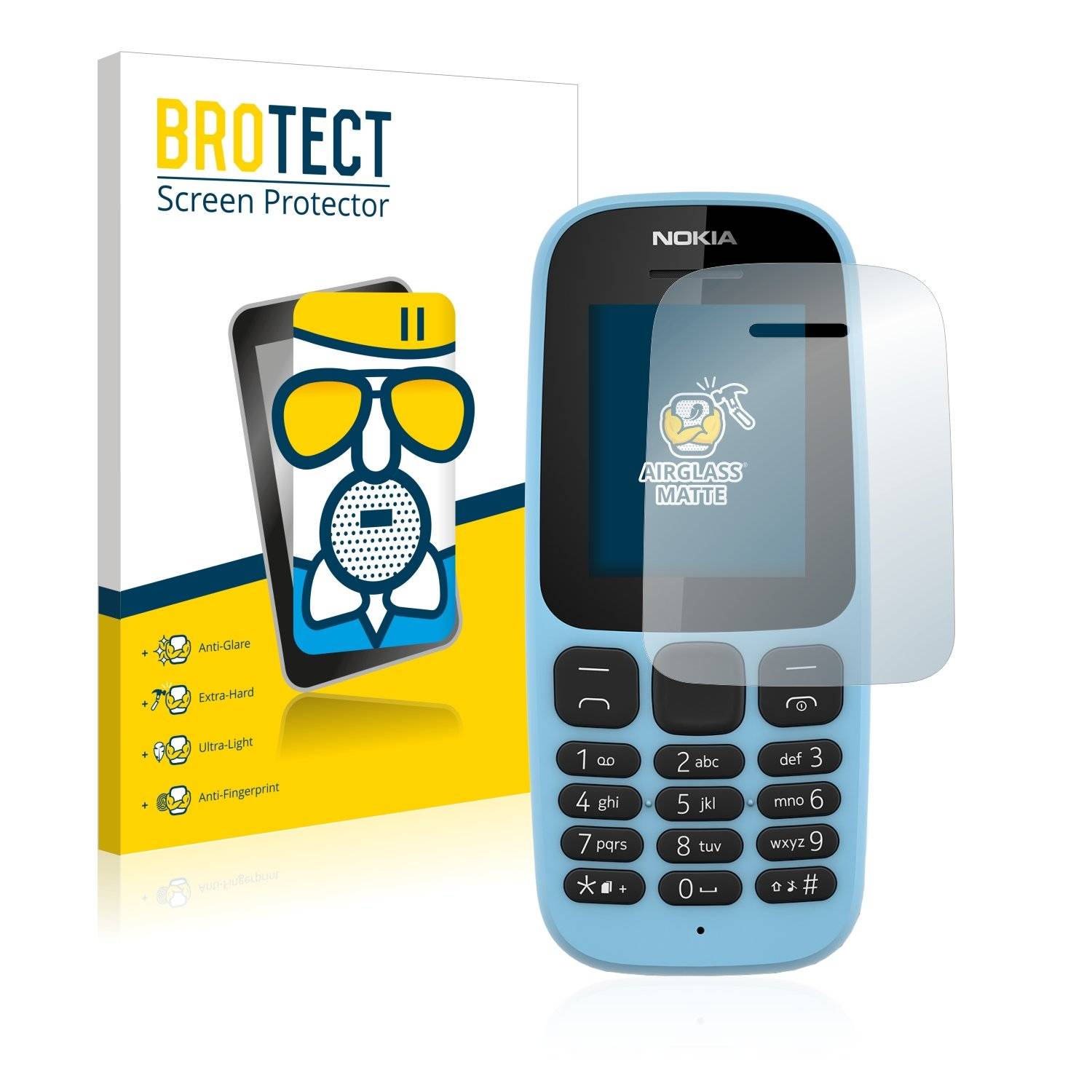 BROTECT AirGlass Matt Panzerglasfoli fü Noki 10 2019