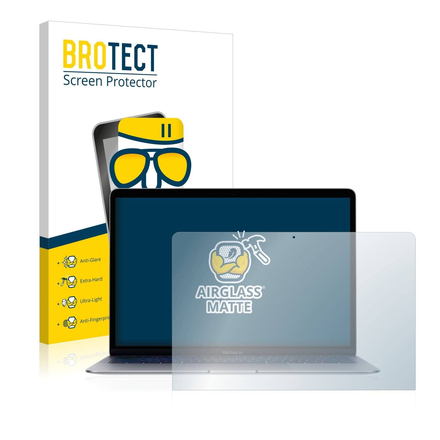 BROTECT AirGlass Matt Panzerglasfoli fü Appl MacBoo Ai 1 2019