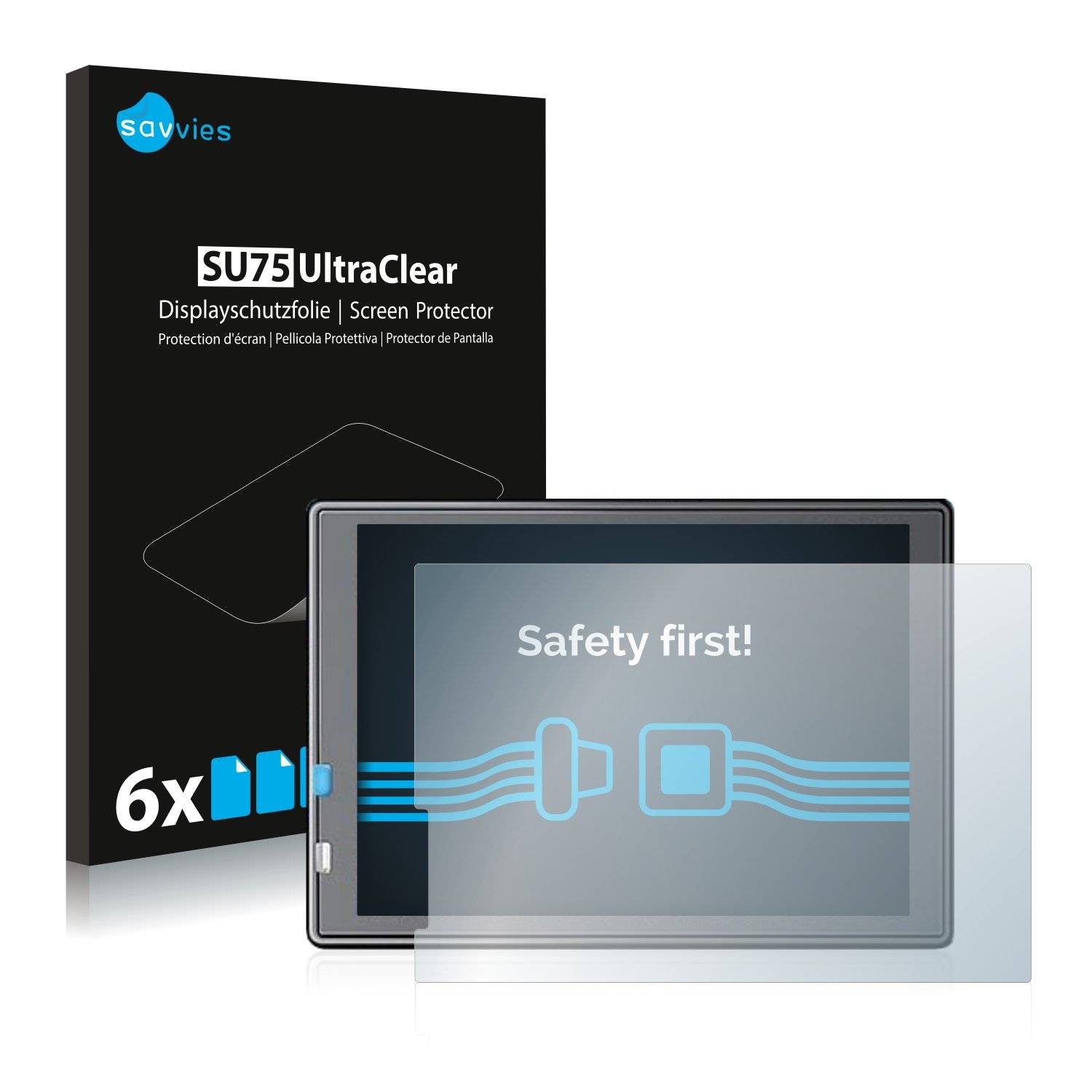 6x Savvies® SU75 Displayschutzfolie für Crosstour Action Cam 4K CT8000