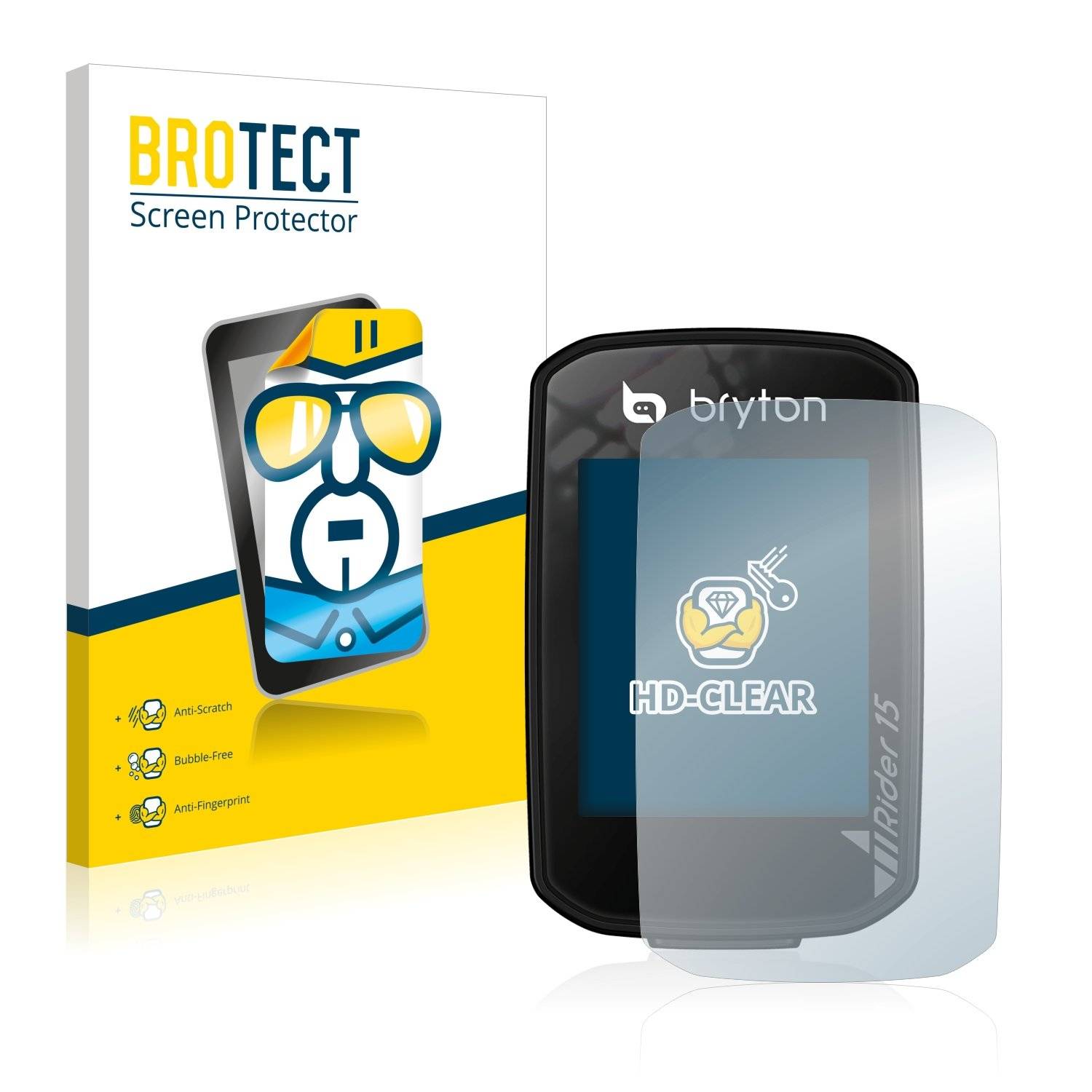 2x BROTECT® HD-Clear Displayschutzfolie für Bryton Rider 15