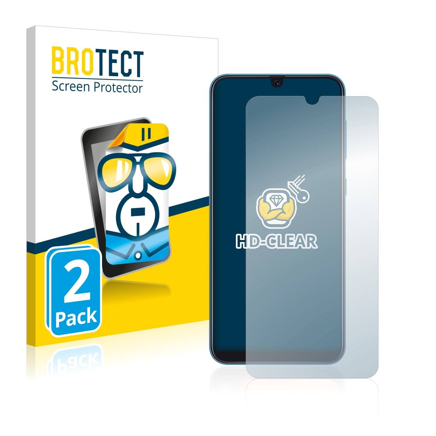2x BROTECT® HD-Clear Displayschutzfolie für Samsung Galaxy A30