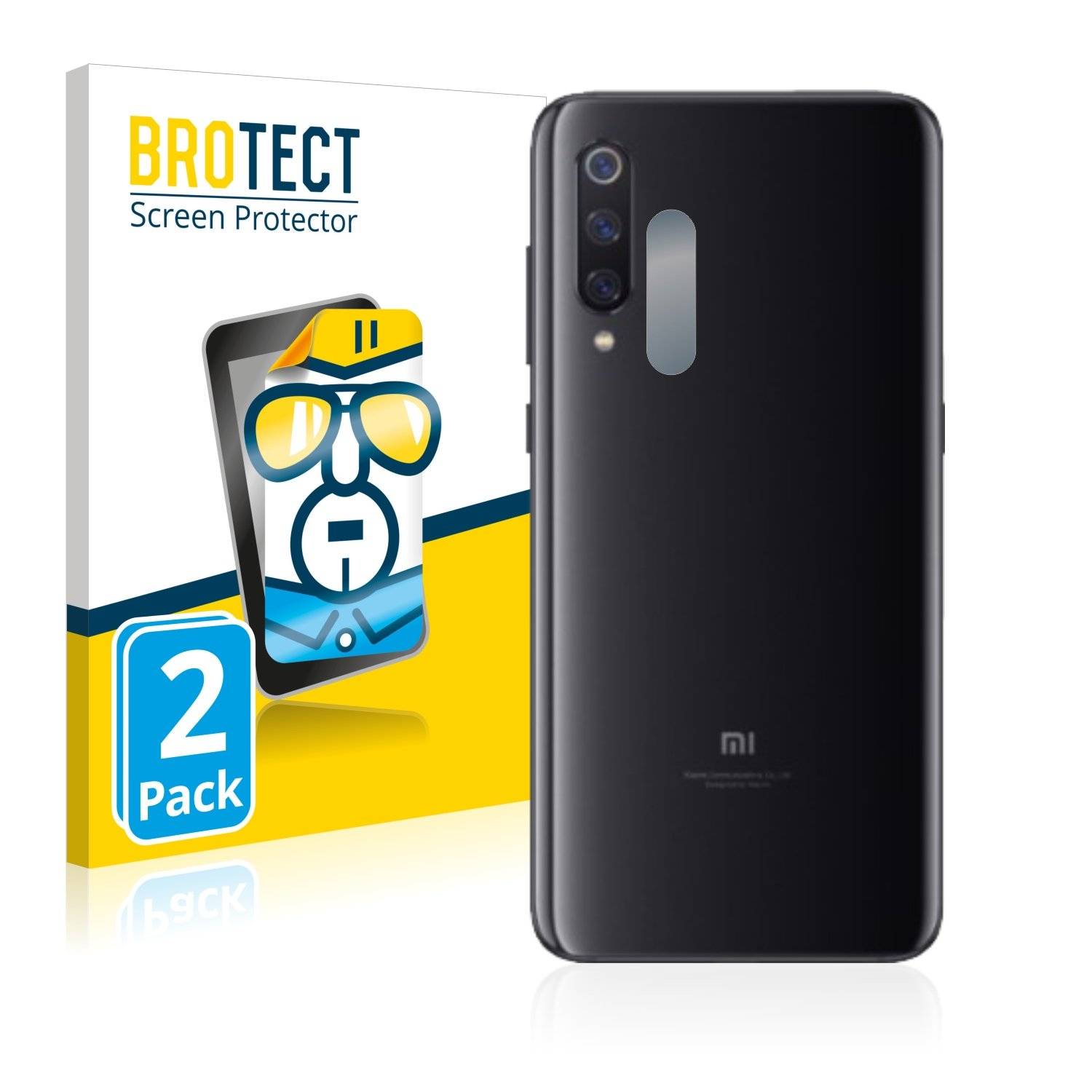 2x BROTECT® HD-Clear Displayschutzfolie für Xiaomi Mi 9 (Kamera auf der Rückseite)