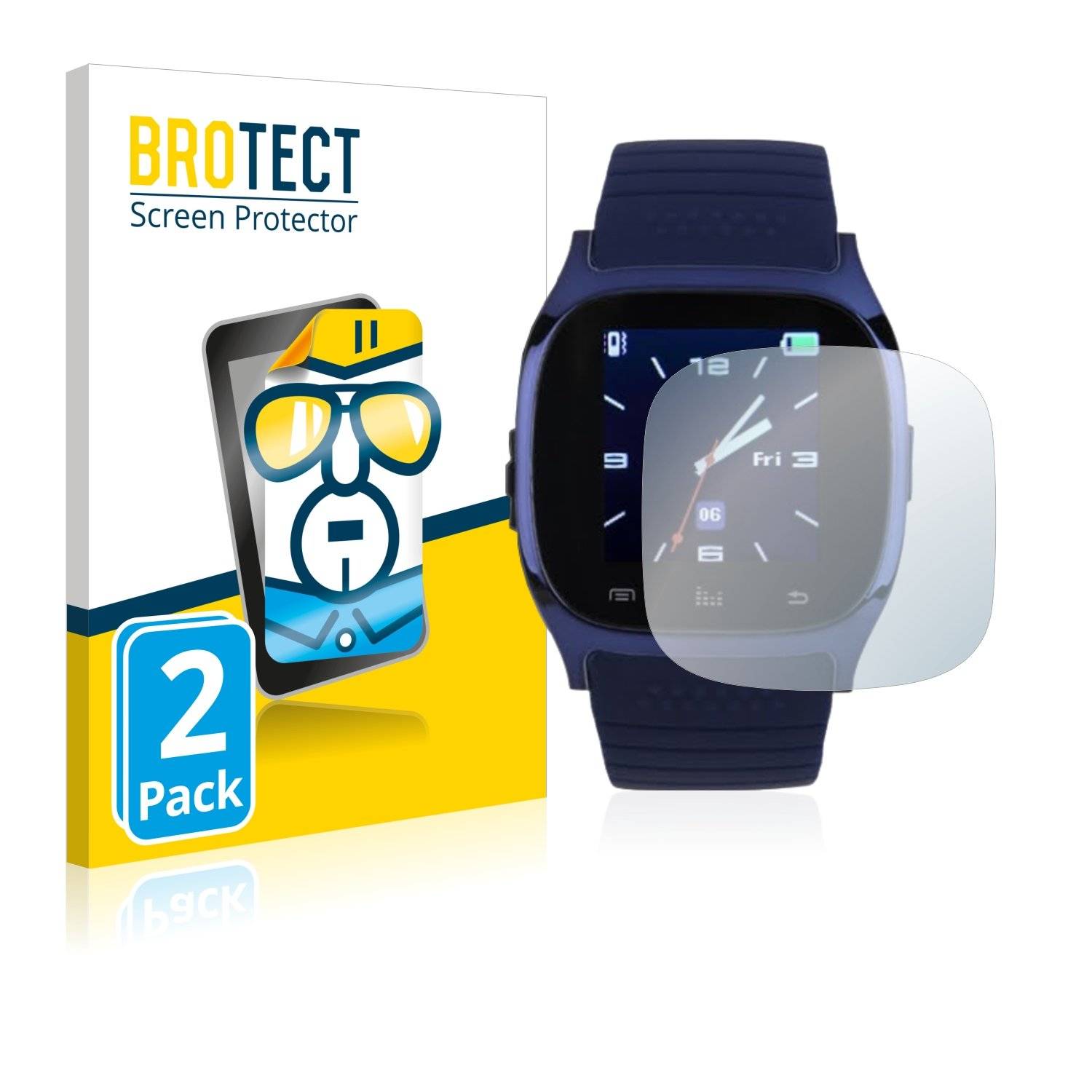 2x BROTECT® HD-Clear Displayschutzfolie für RWatch M26 T8