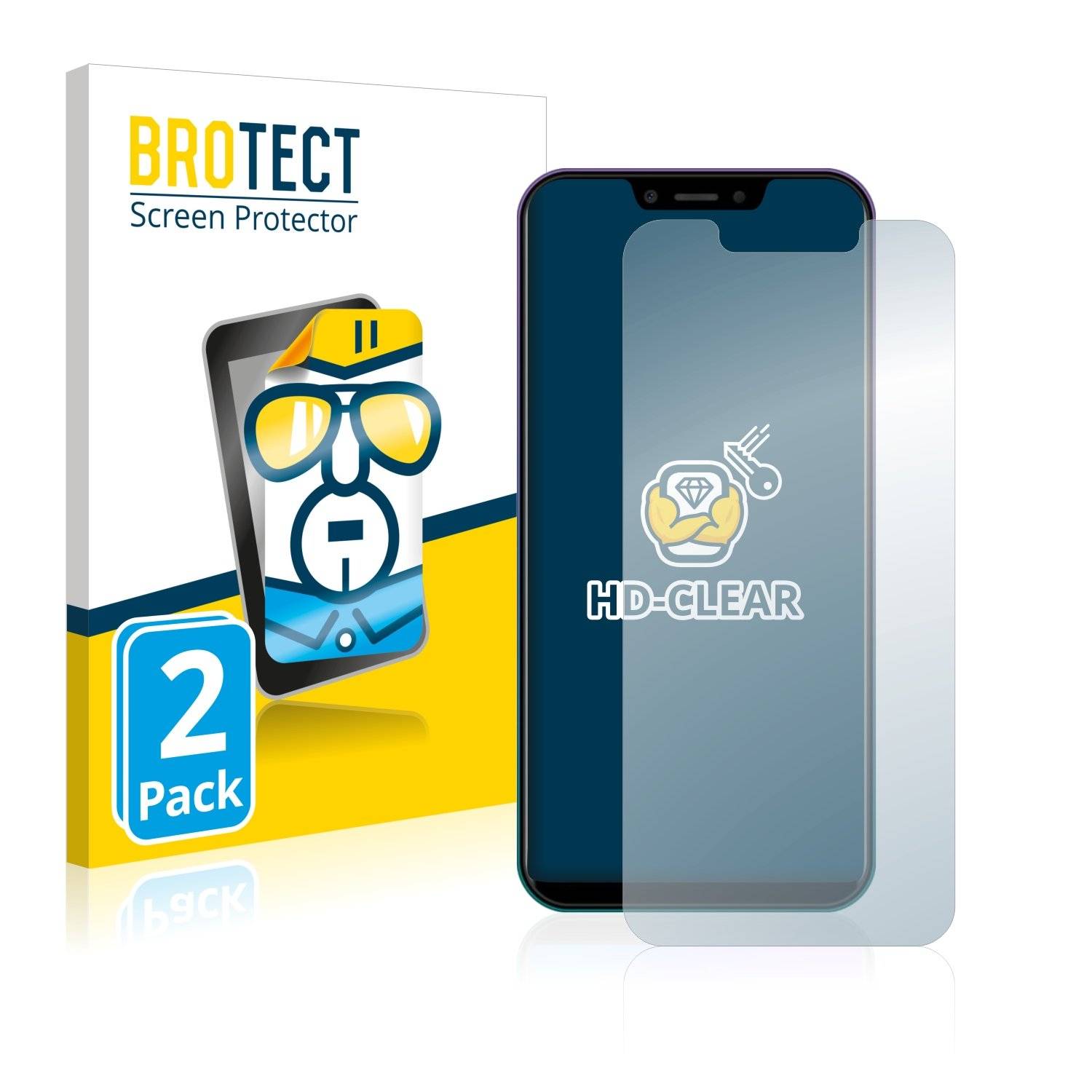 2x BROTECT® HD-Clear Displayschutzfolie für Leagoo S10