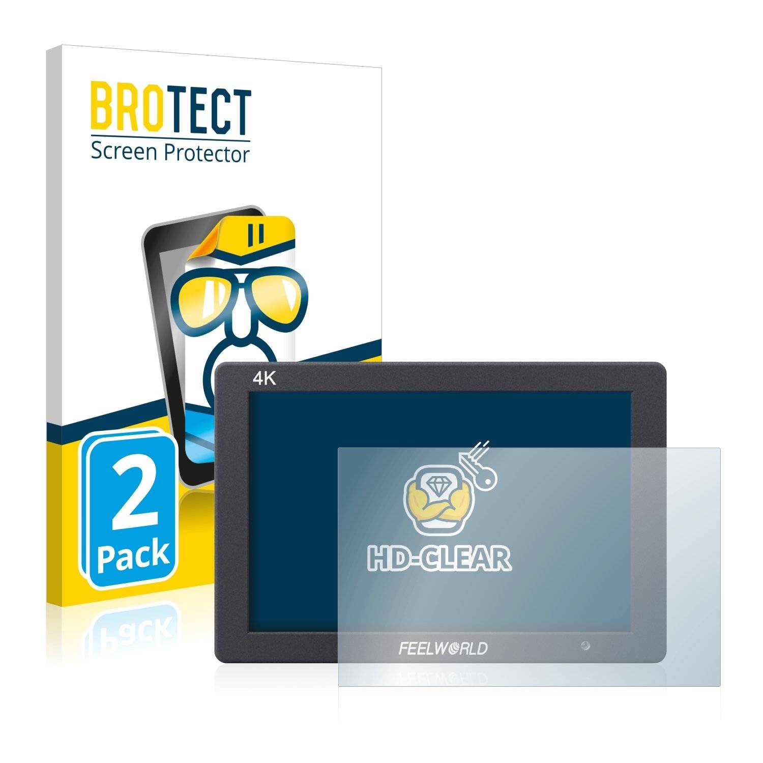 2x BROTECT® HD-Clear Displayschutzfolie für Feelworld T7 (7'')
