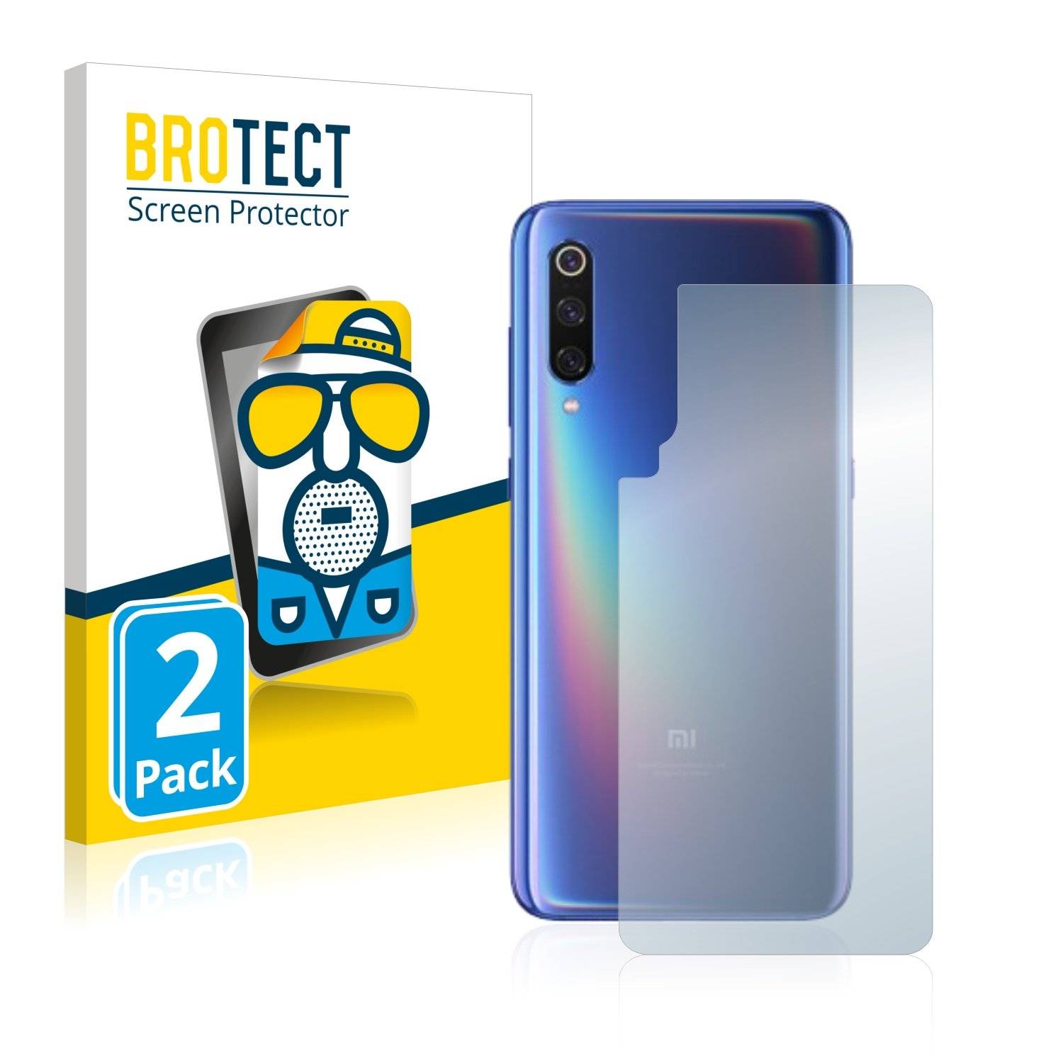 2x BROTECT® Matte Displayschutzfolie für Xiaomi Mi 9 (Rückseite)