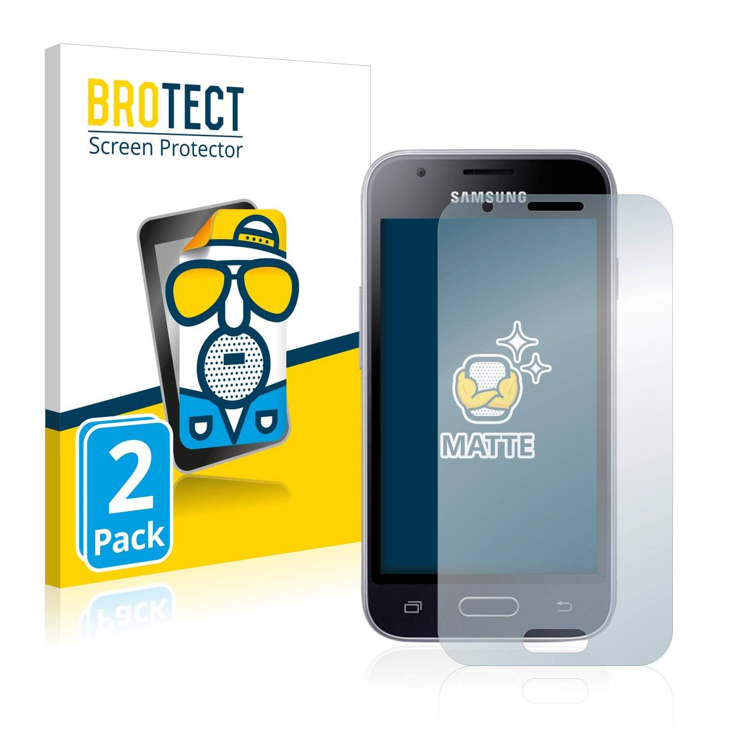 2x BROTECT® Matte Displayschutzfolie für Samsung Galaxy J1 Mini Prime
