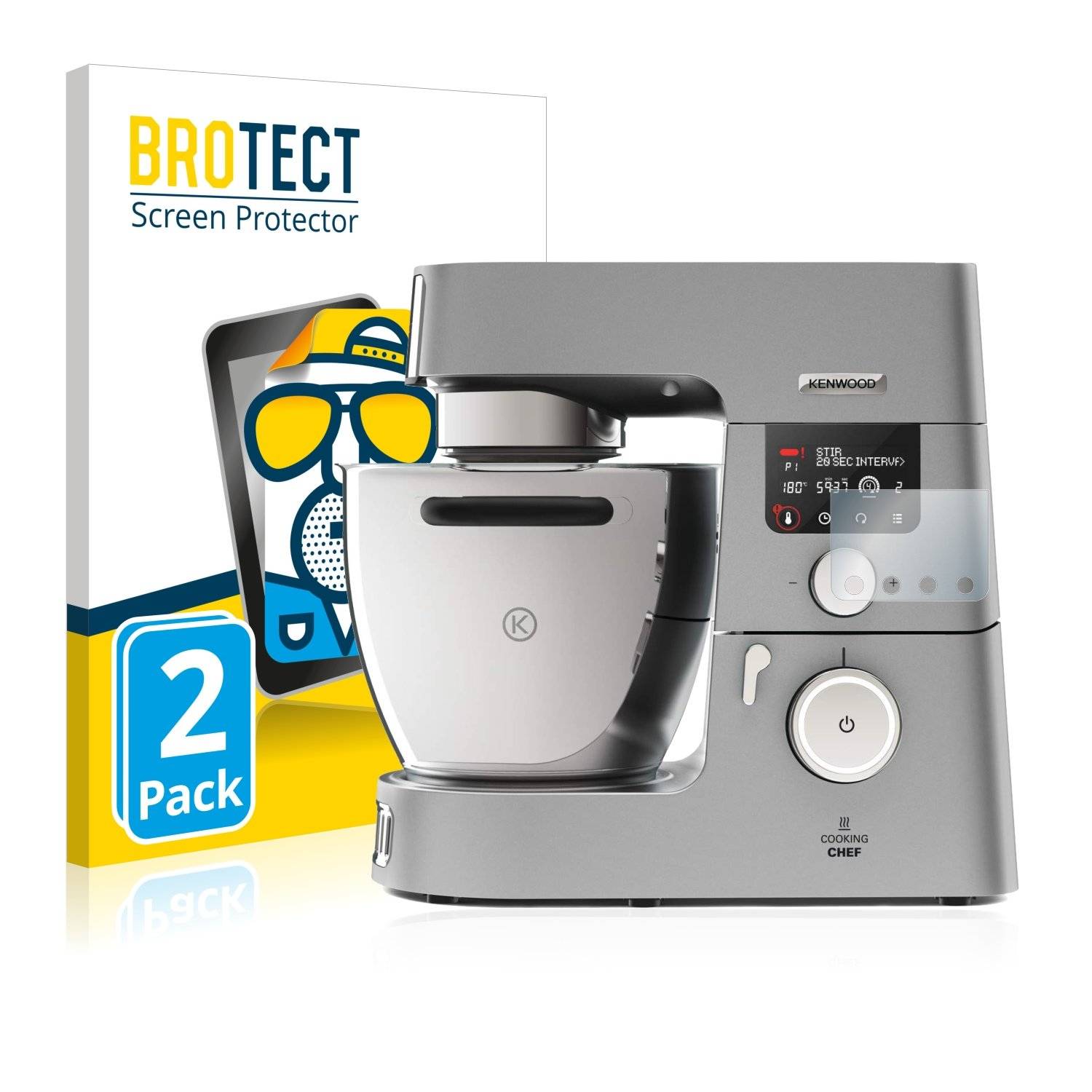 2x BROTECT® Matte Displayschutzfolie für Kenwood Cooking Chef Gourmet KCC9040s
