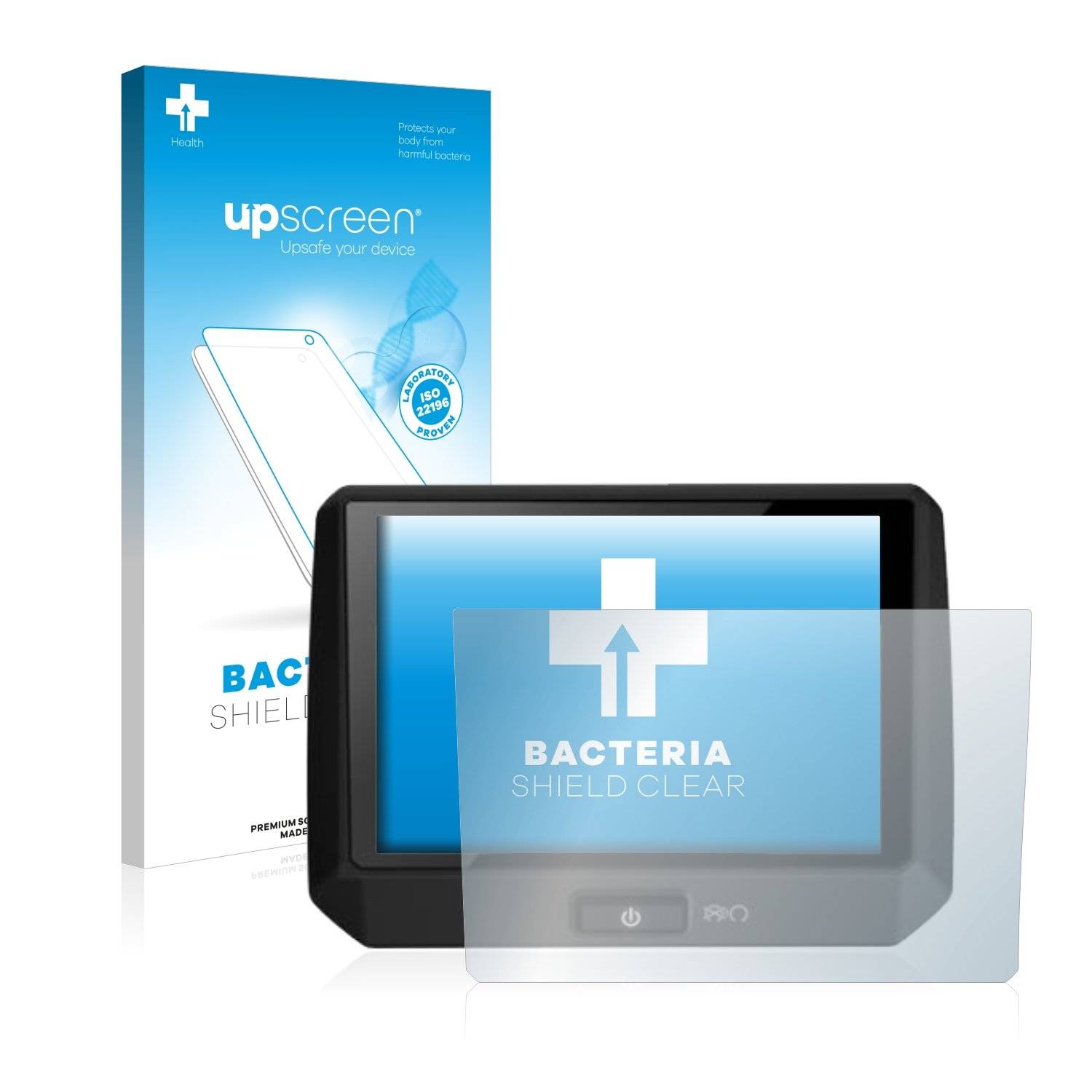 upscreen® Bacteria Shield Clear Displayschutzfolie Anti-Bakteriell Premium für Flyer Display D1