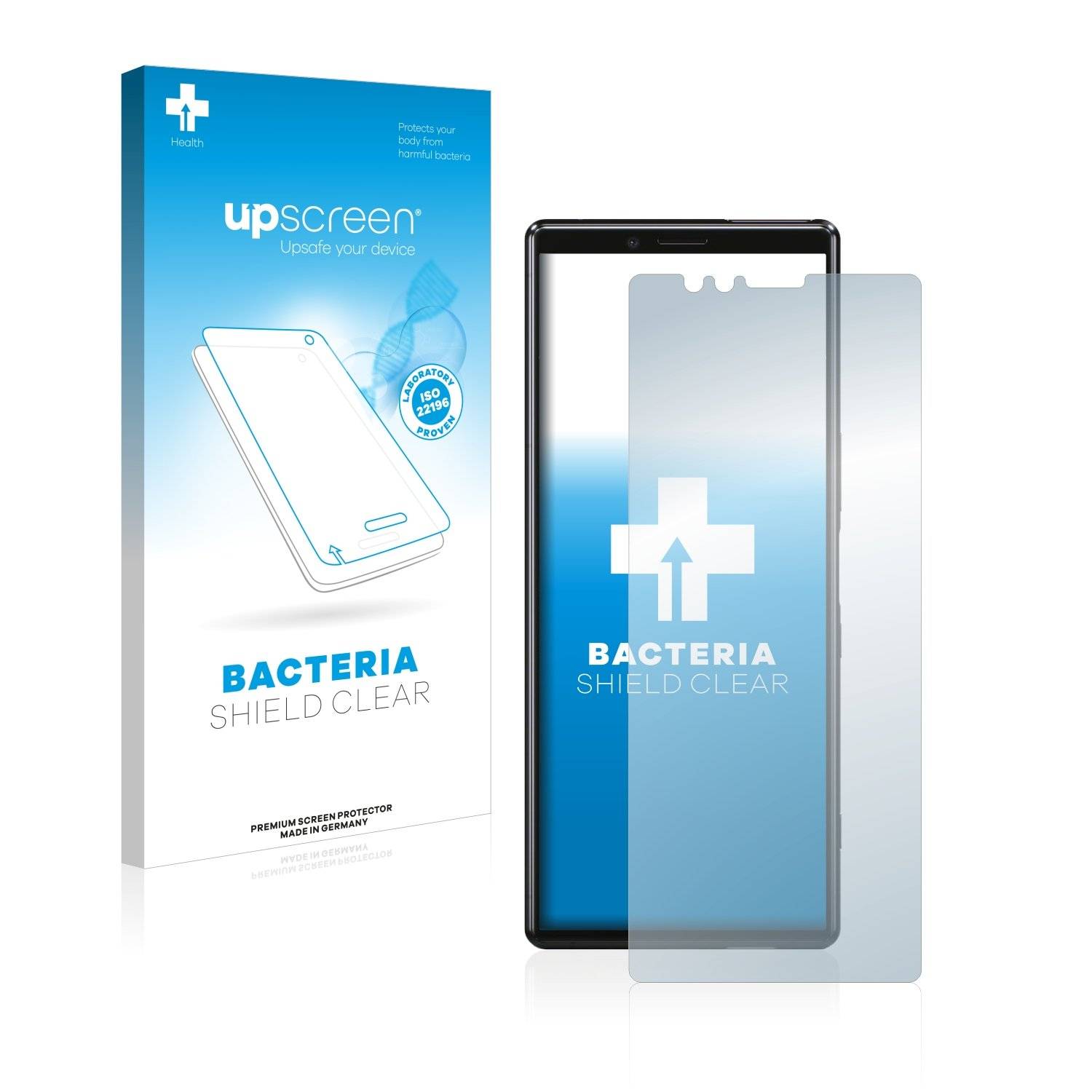 upscreen® Bacteria Shield Clear Displayschutzfolie Anti-Bakteriell Premium für Sony Xperia 1