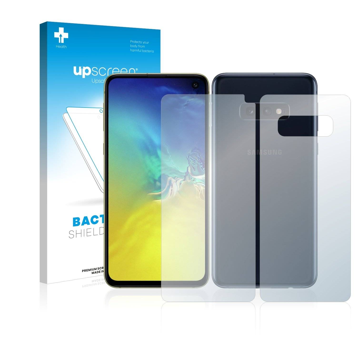 Displayschutzfolie Anti-Bakteriell Premium für Samsung Galaxy S10e (Vorder + Rückseite)