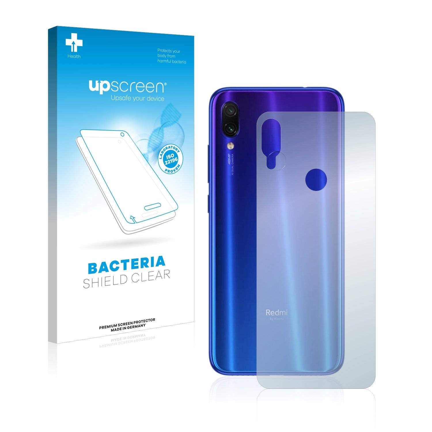 Displayschutzfolie Anti-Bakteriell Premium für Xiaomi Redmi Note 7 Pro (Rückseite)