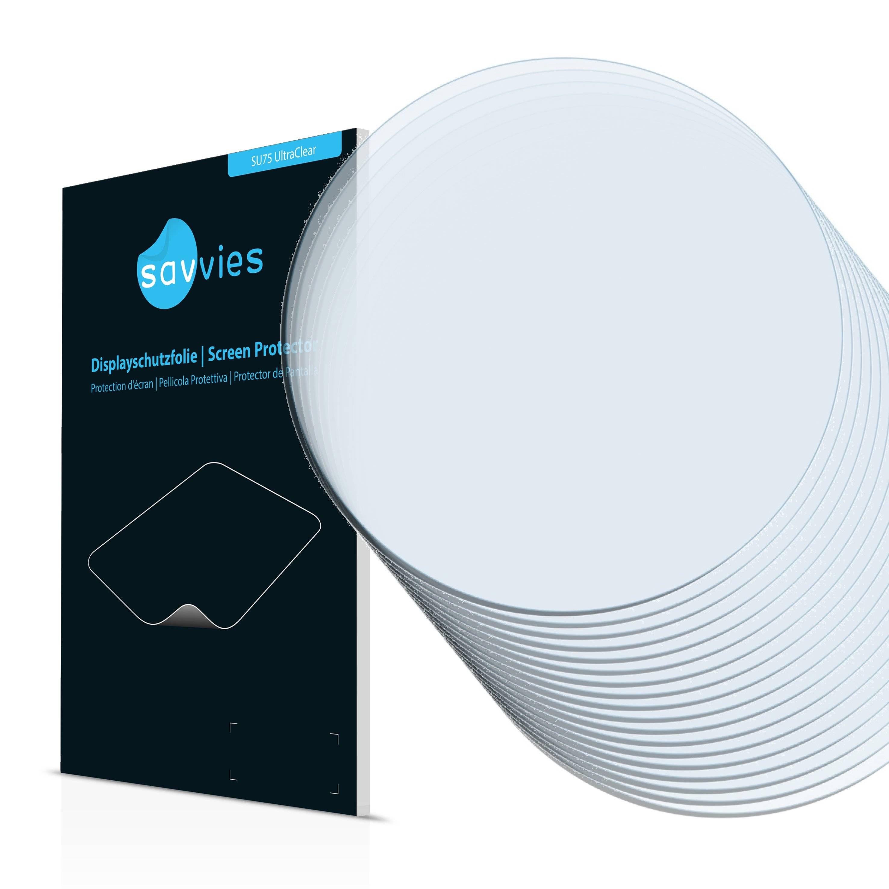 18x Savvies® SU75 Displayschutzfolie für Armbanduhren (Kreisrund, Durchmesser: 35 mm)