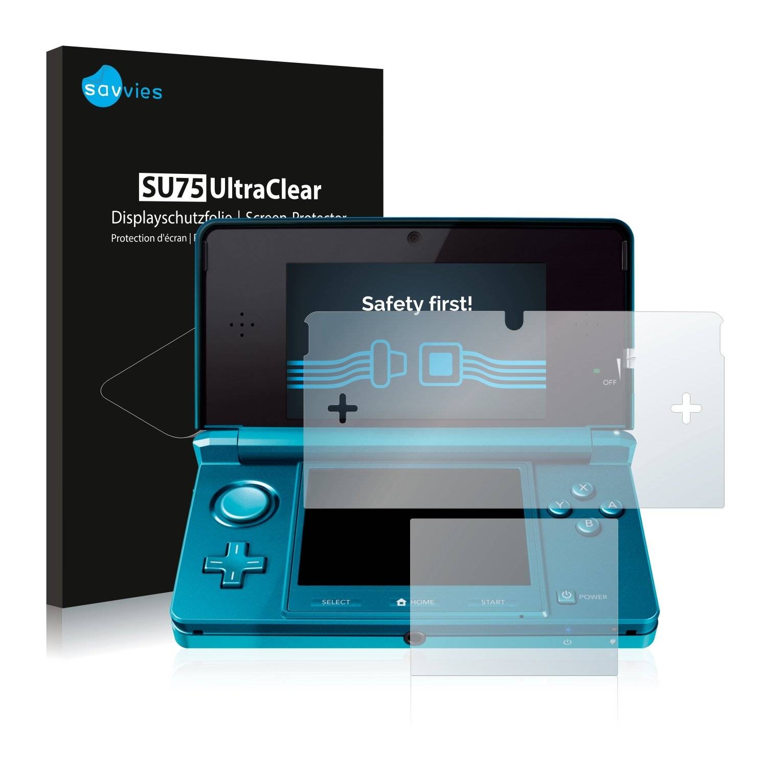 18x Savvies® SU75 Displayschutzfolie für Nintendo 3DS