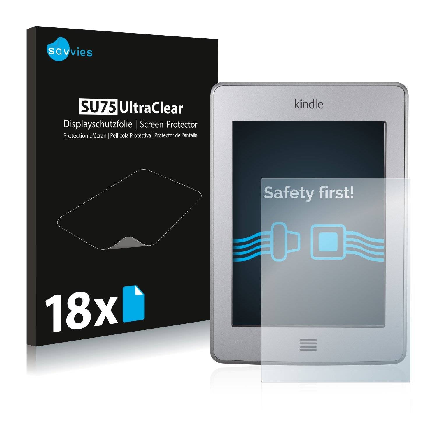 18x Savvies® SU75 Displayschutzfolie für Amazon Kindle Touch