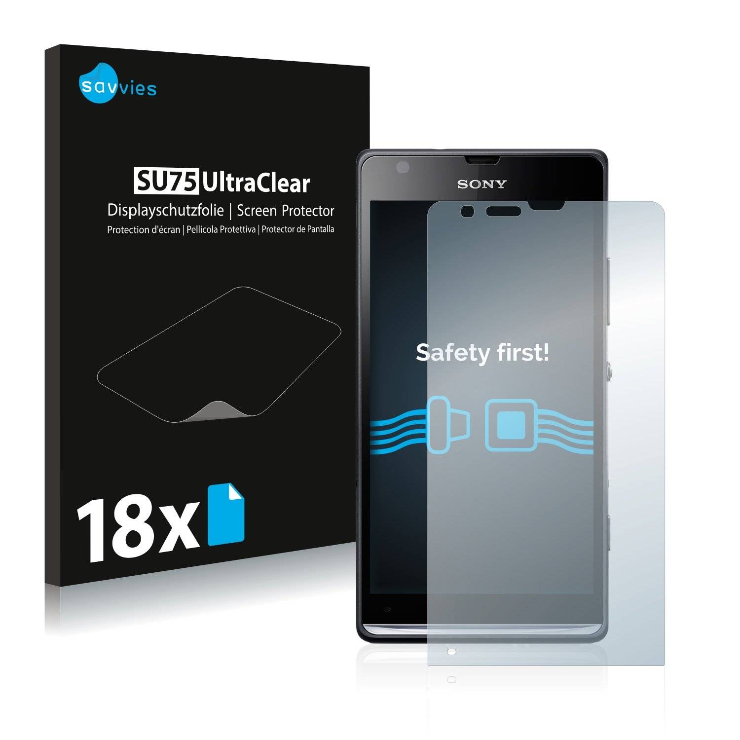 18x Savvies® SU75 Displayschutzfolie für Sony Xperia SP M35i C5303