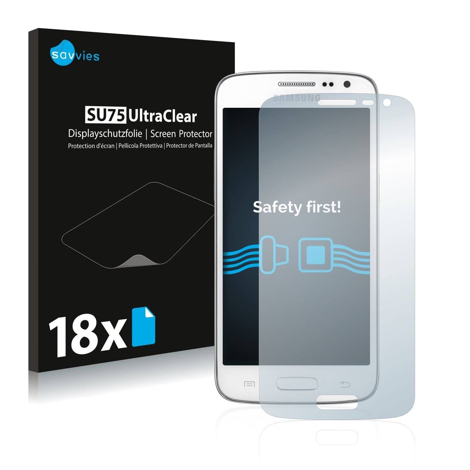 18x Savvies® SU75 Displayschutzfolie für Samsung Galaxy Express 2 G3815