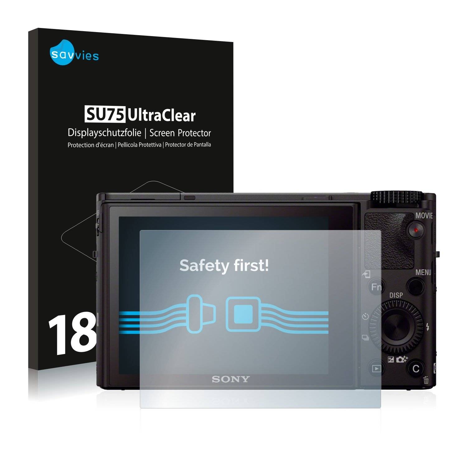 18x Savvies® SU75 Displayschutzfolie für Sony Cyber-Shot DSC-RX100 III