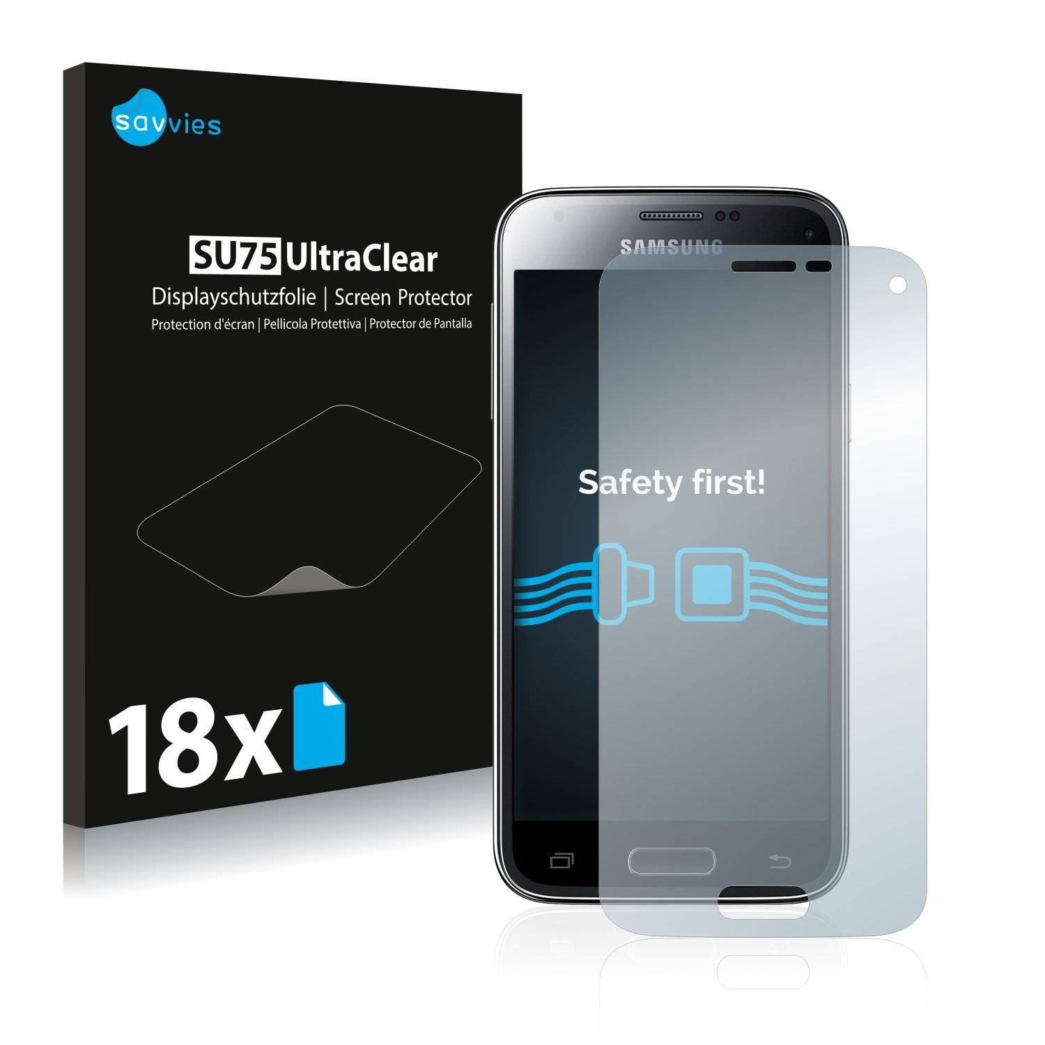 18x Savvies® SU75 Displayschutzfolie für Samsung Galaxy S5 Mini SM-G800